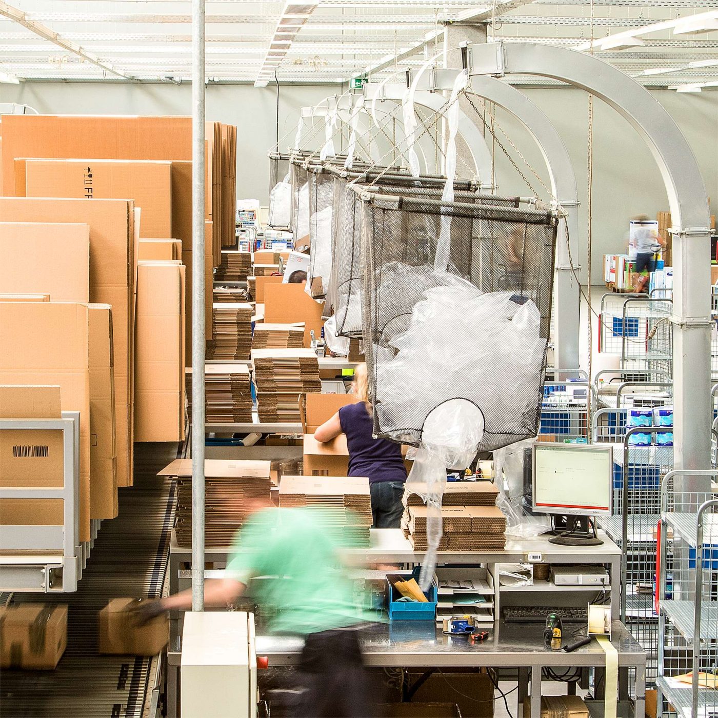 Fabrik, Lager, Kartons, Arbeitsplatz, Verarbeitung