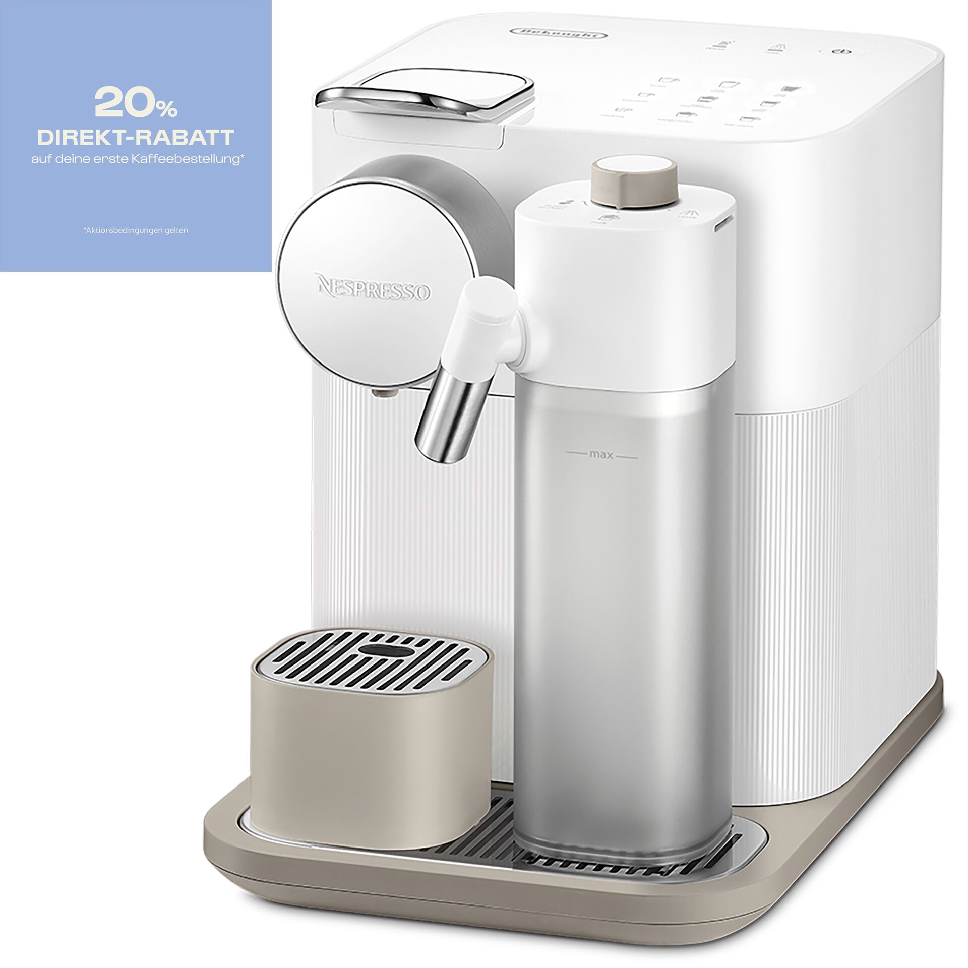 Pokal, Pokal, Kaffeemaschine, Espressomaschine, Nespresso, Kapselsystem, Kaffeeauslauf, Kaffeemaschine, Nespresso, Brühkaffee, Automatischer Milchschaum, Kapselsystem, Espresso-Maschine, Kaffeemaschine, Milchschaumrichter, Weiß, Kompakte Bauform