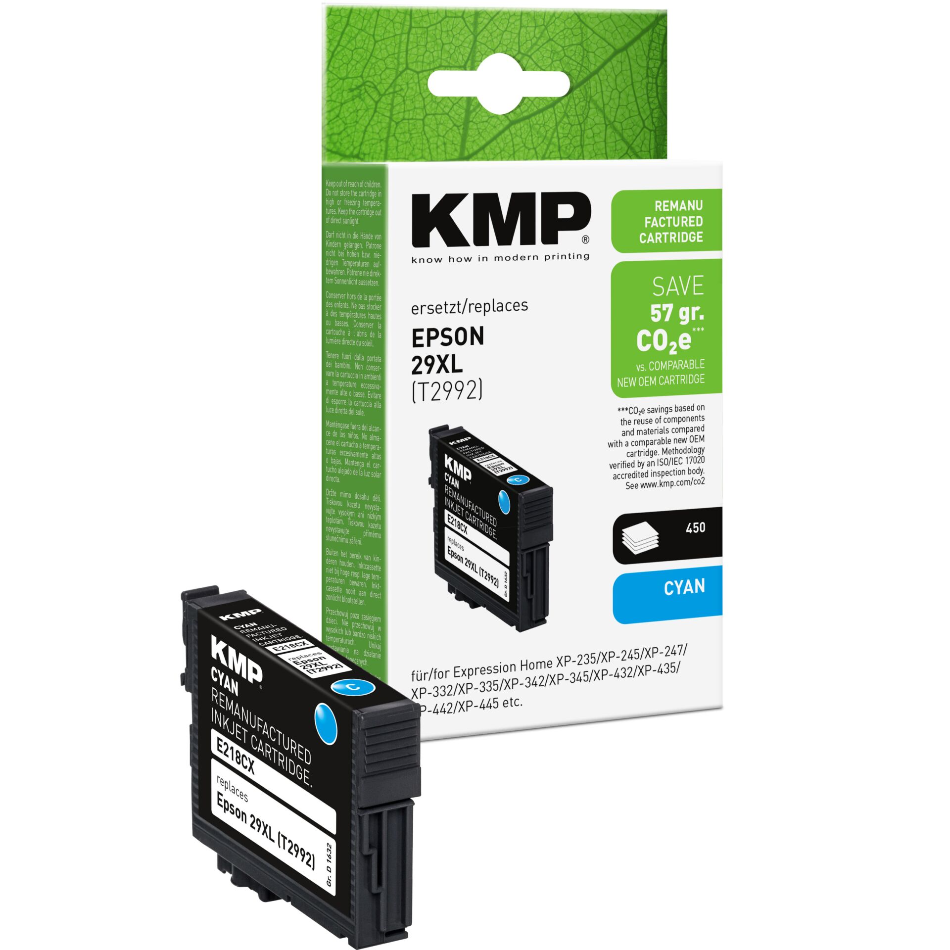 Adapter, Elektronik, Computer-Ausrüstung, Computerausrüstung, QR-Code, KMP Tinte, Cyan Druckerpatrone, Epson Ersatzpatrone, Tintenpatrone, Remanufactured Cartridge
