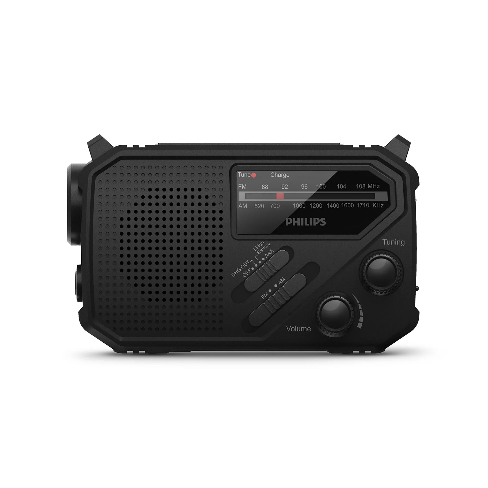 Radio, Schwarz, AM/FM, Analoges Display, Akku- und Batteriebetrieb