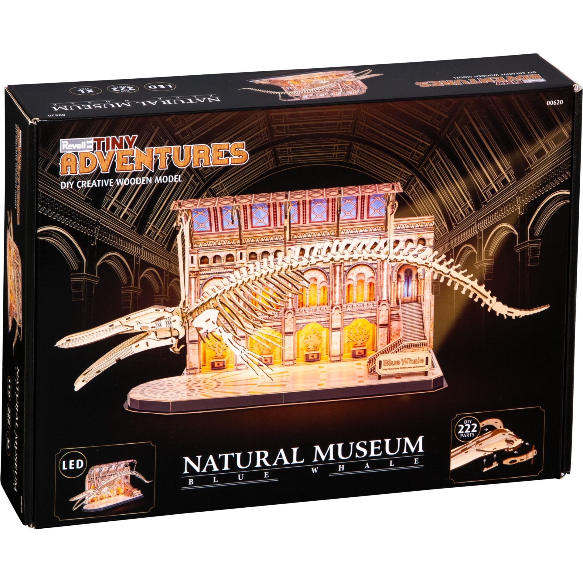 Naturmuseum, Blauwal, Holzmodell, LED, DIY-Kit