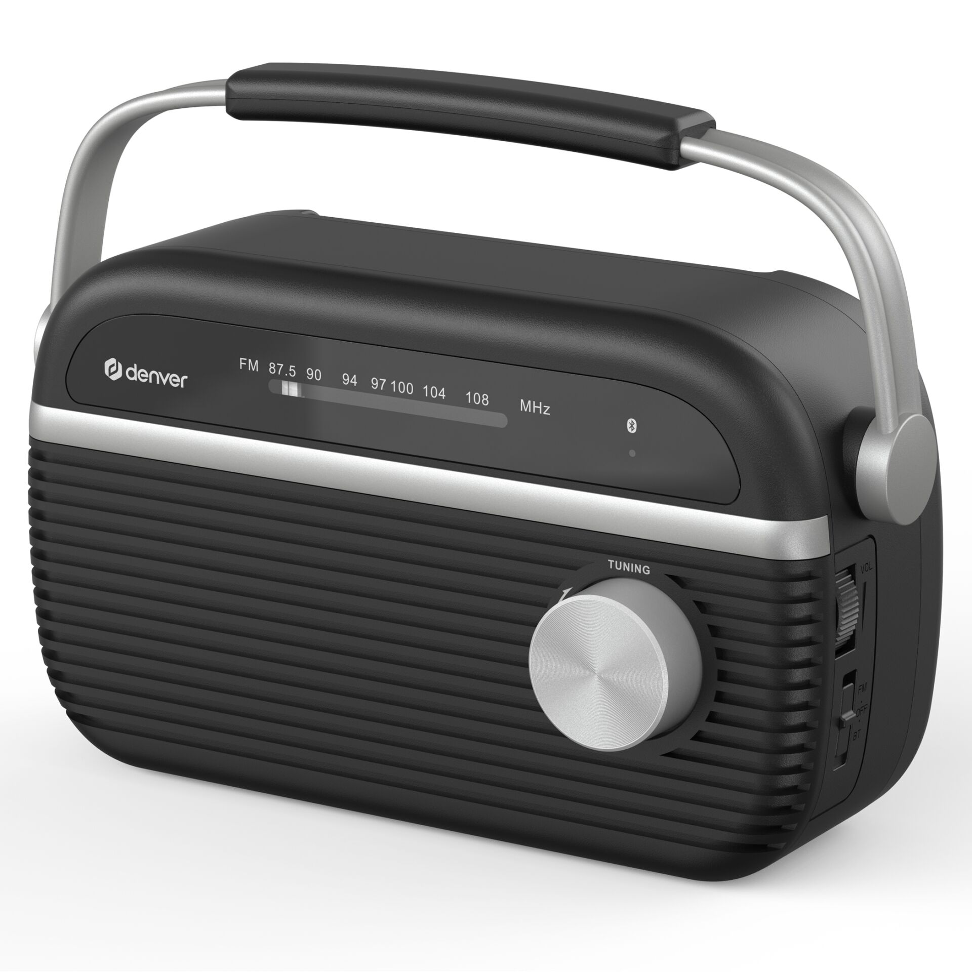 Radio, Tragbares Radio, AM/FM-Radio, Einstellknopf, Tragegriff