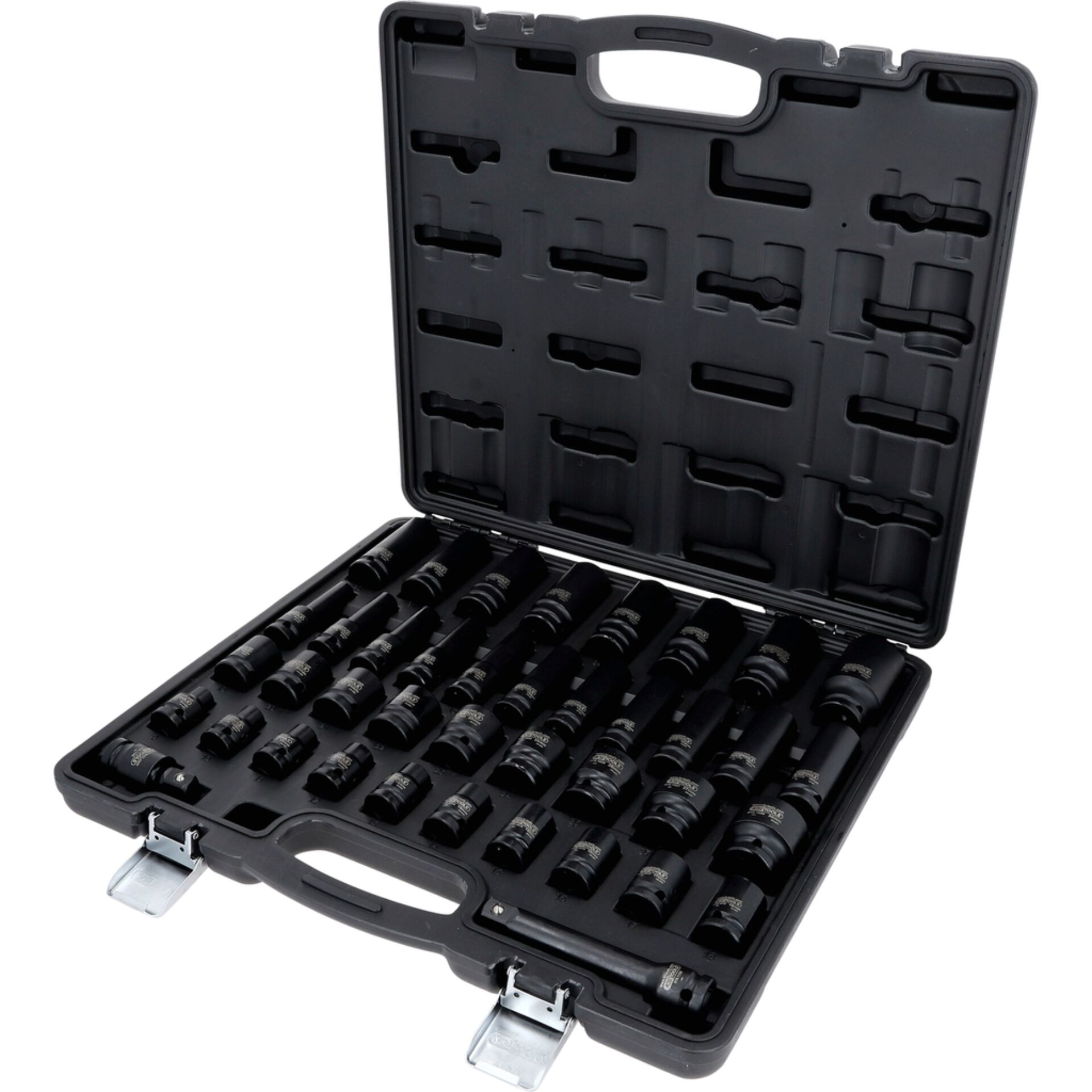 Kfz-Schraubenset, Stecknüsse-Satz, Schraubendreher-Einsatz, Metallkoffer, Kasten mit Bits