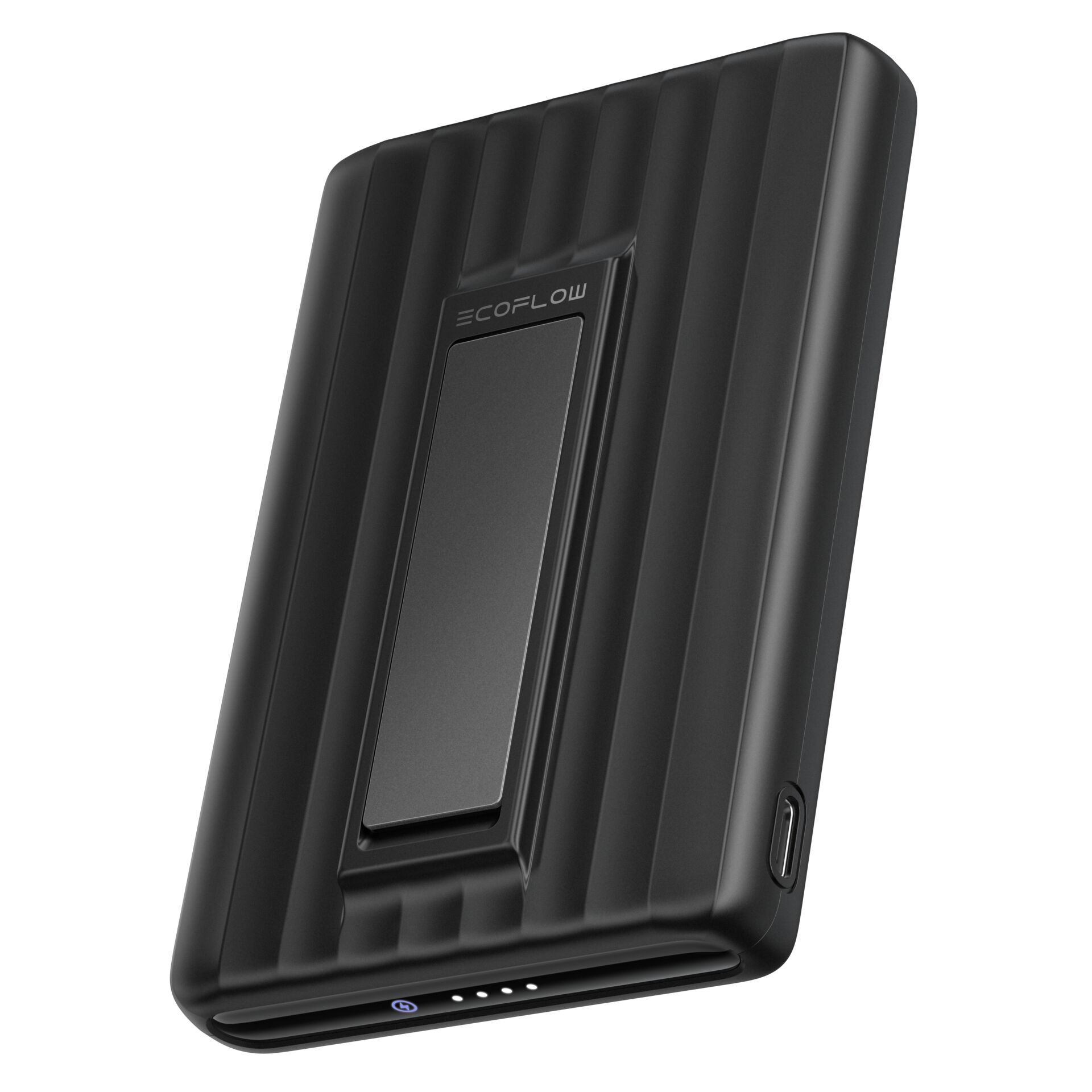 Externe Festplatte, Speichergerät, USB-C Ladeport, Powerbank, Rückseite mit Halterung