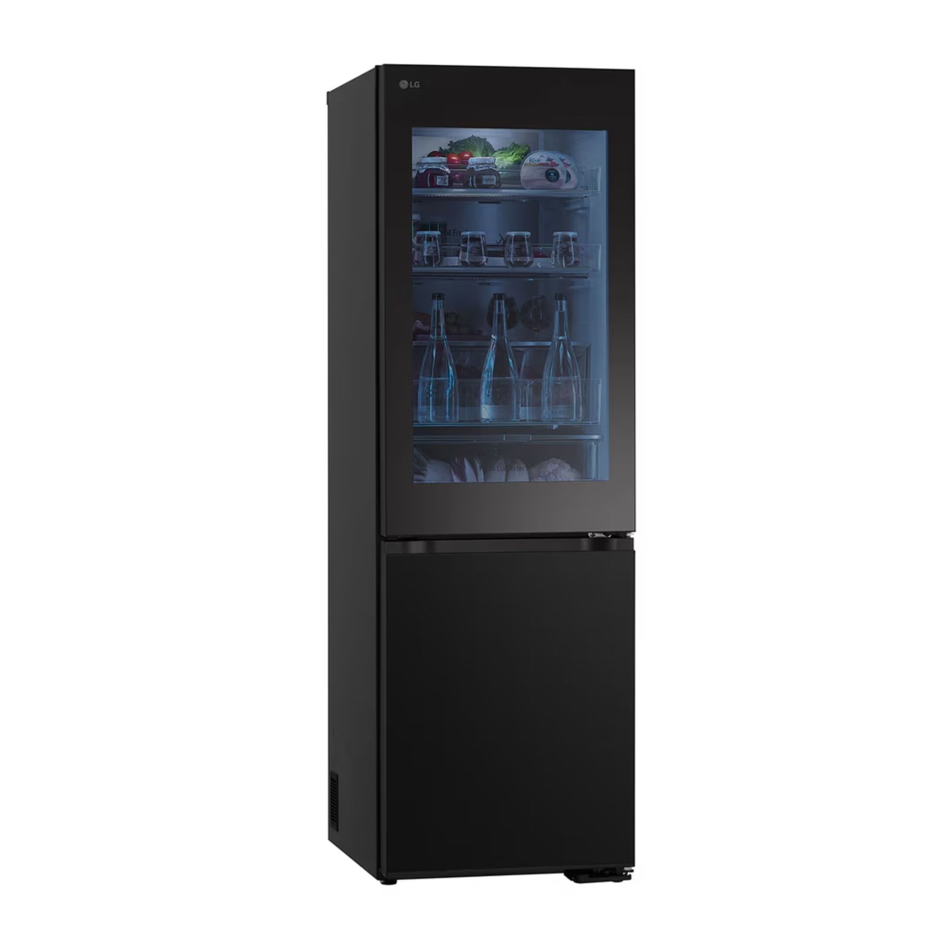 Kühl-Gefrierschrank, Weinkühlschrank, Glasfront, Nischenhöhe, schwarz