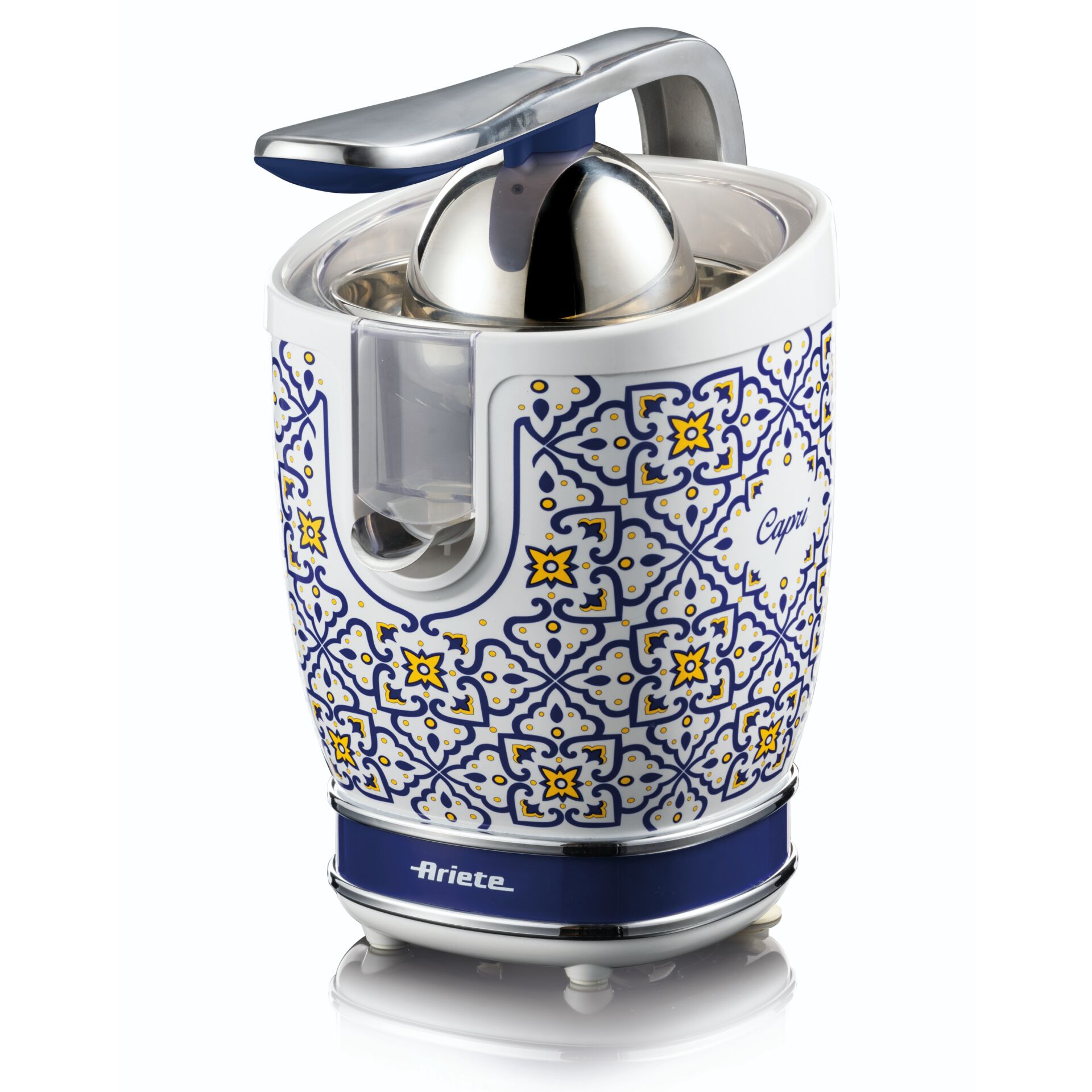 Pokal, Zitruspresse, Küchenwerkzeug, Manuelle Presse, Muster/Design, Stilvolles Blau