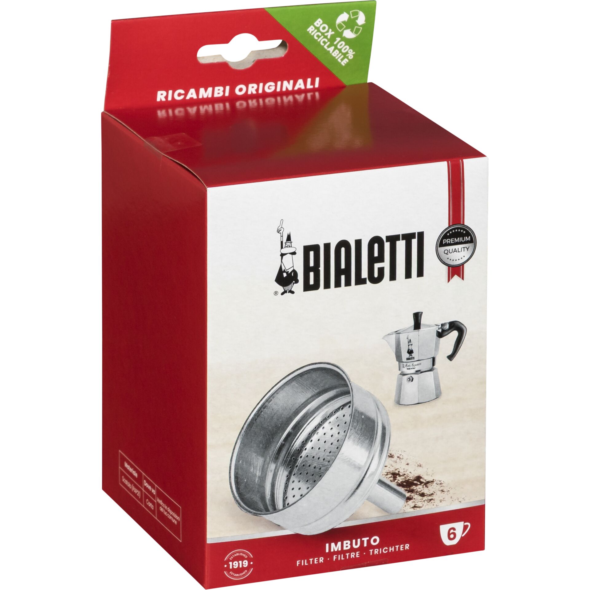 Kaffeemühlen-Set, Kaffeemühle, Filtertrichter, Metall, Imbuto
