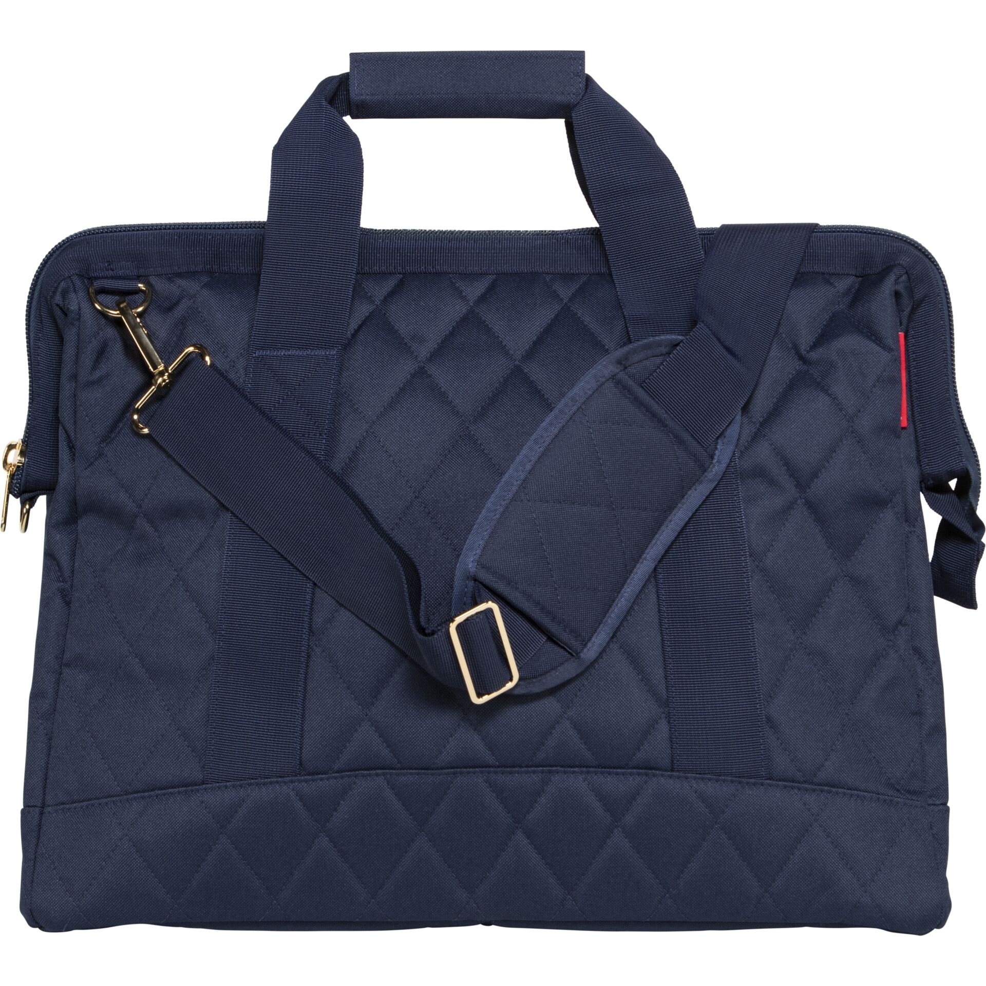 Reiseaktentasche, gesteppt, marineblau, Schultergurt, Griffe