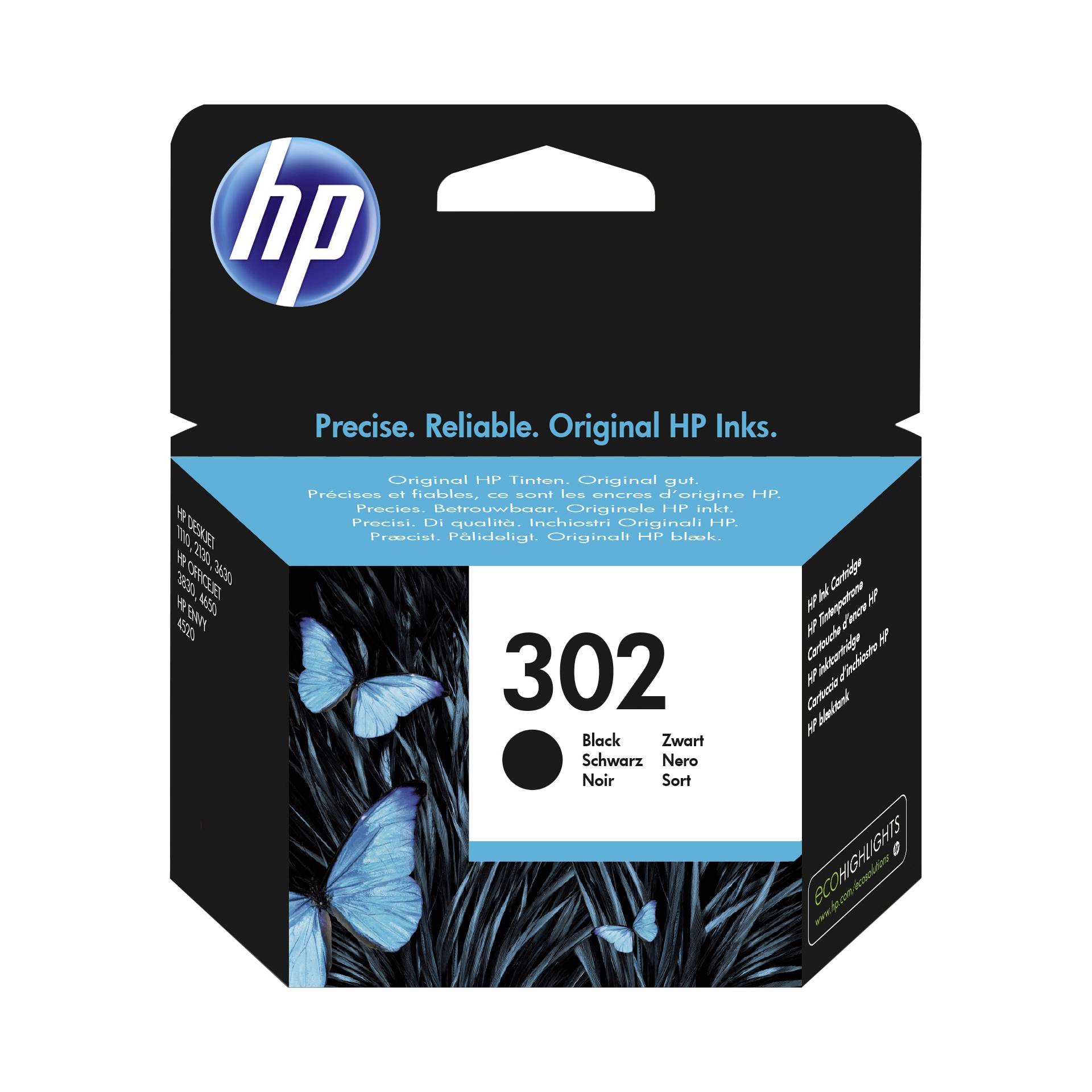 HP F6U66AE Tintenpatrone  schwarz No. 302