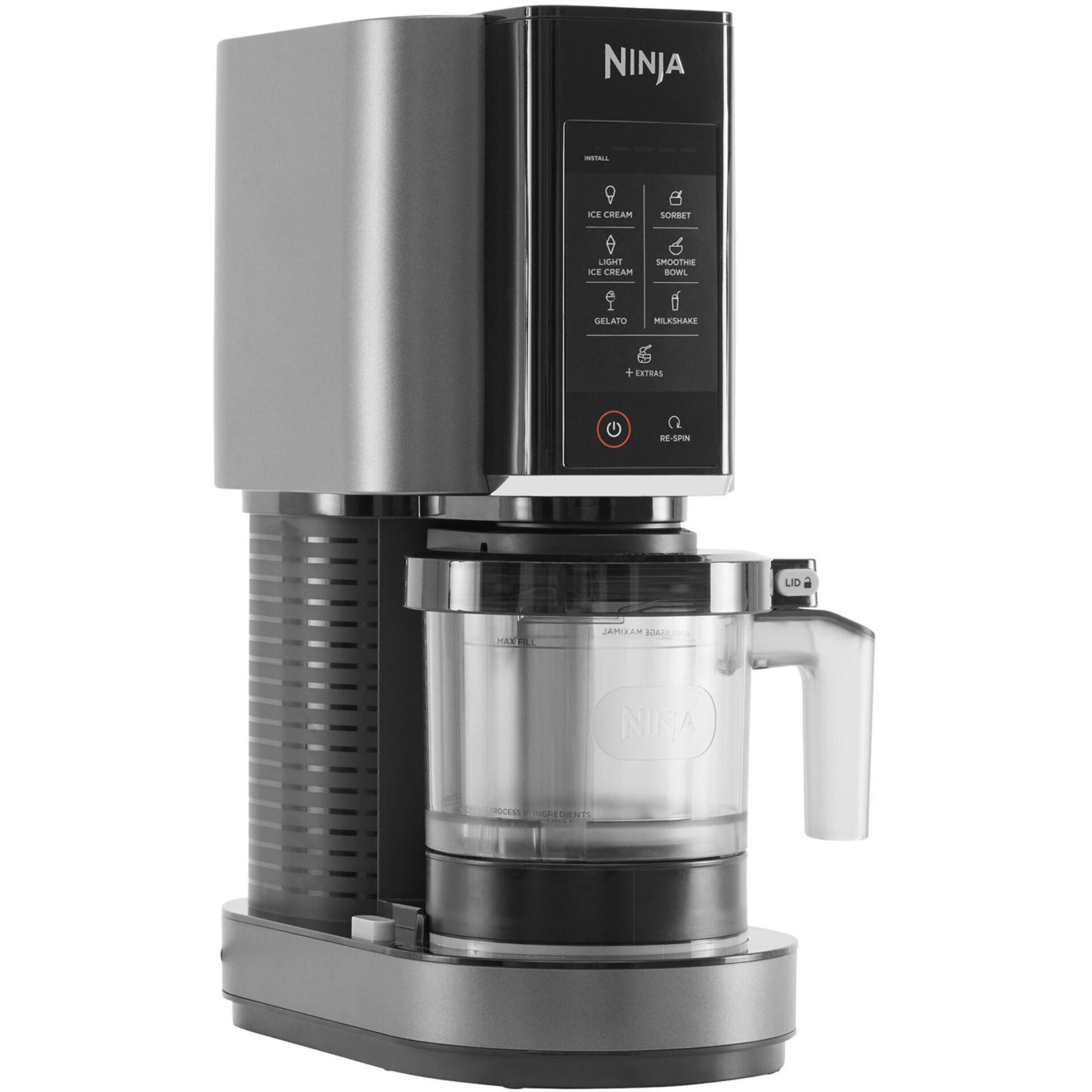 Kaffeemaschine, Espressomaschine, Kaffeemaschine mit Mahlwerk, Silber, Glaskanne