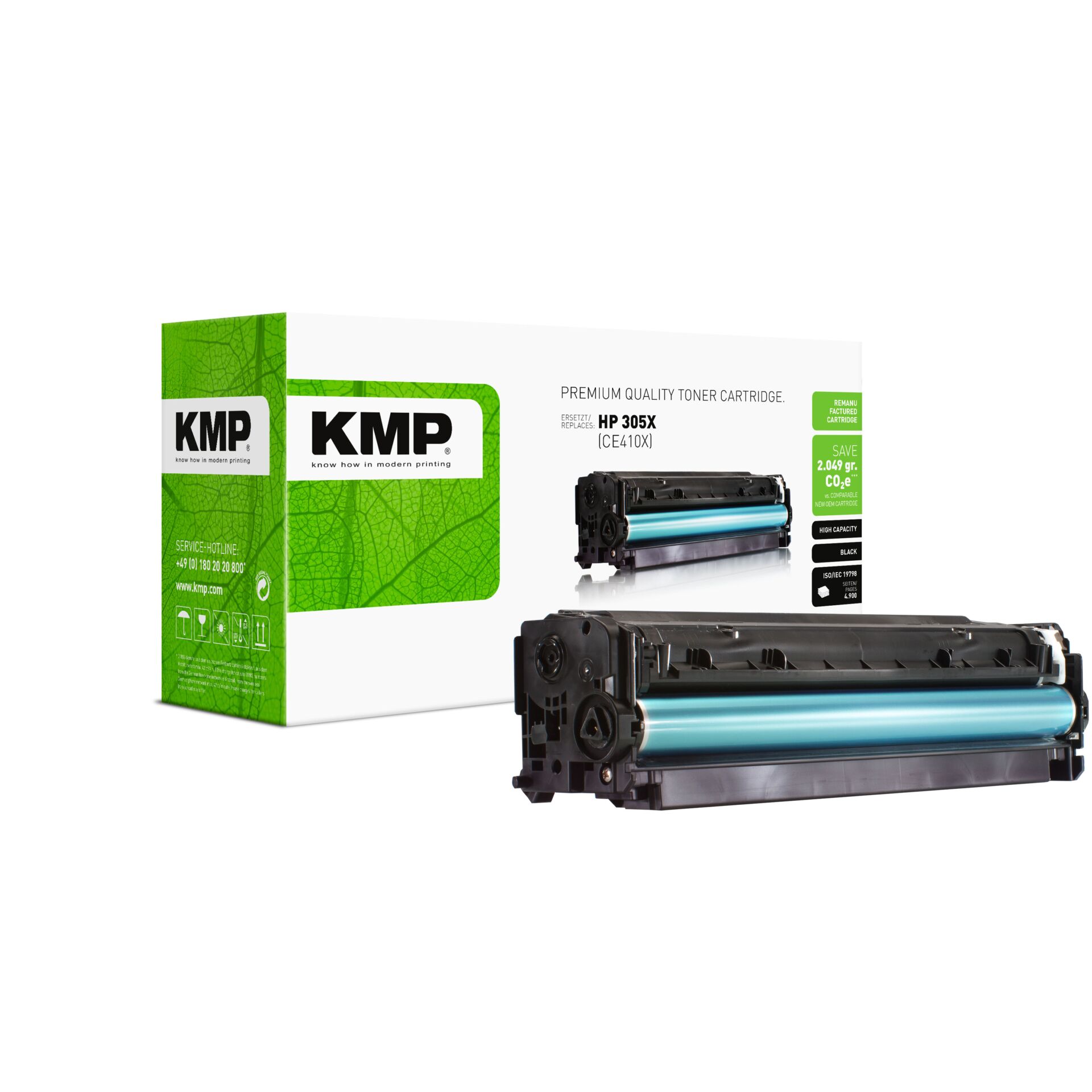 Computerausrüstung, Elektronik, Hardware, Maschine, Toner, Tonerpatrone, HP 305X, KMP, Schwarzblauer Toner