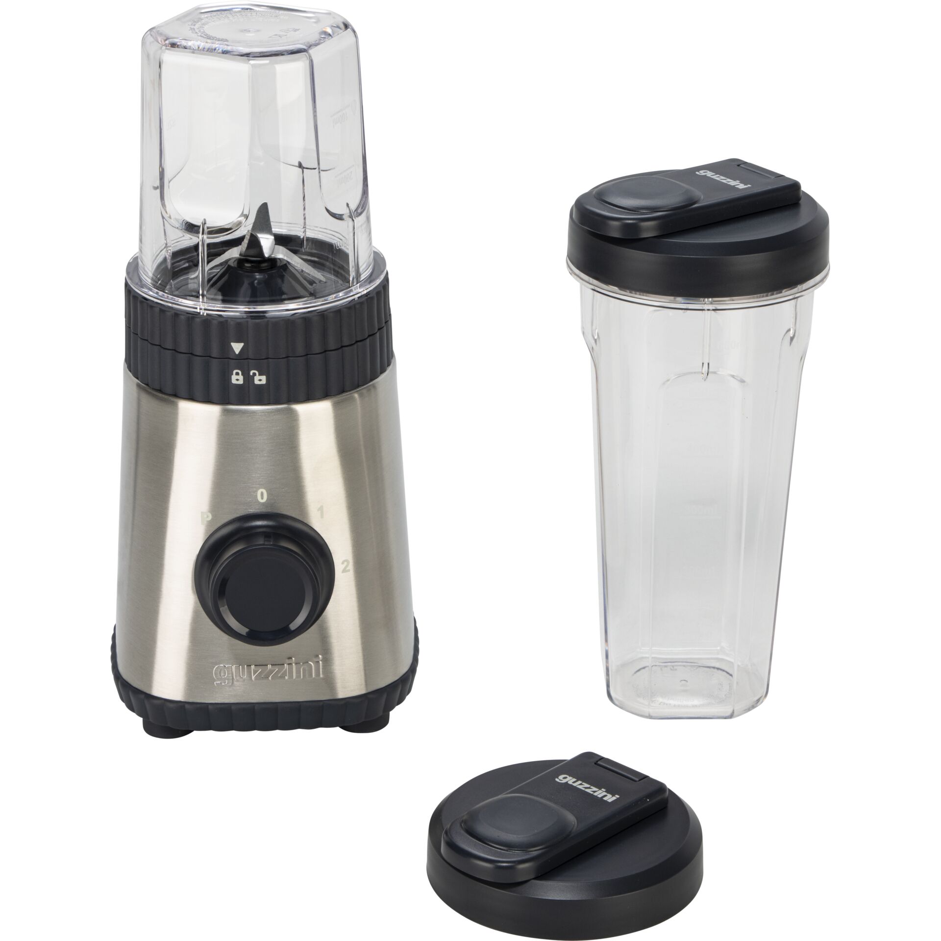 Mixer, Blender, Edelstahl, Transparente Dose, Reisedeckel