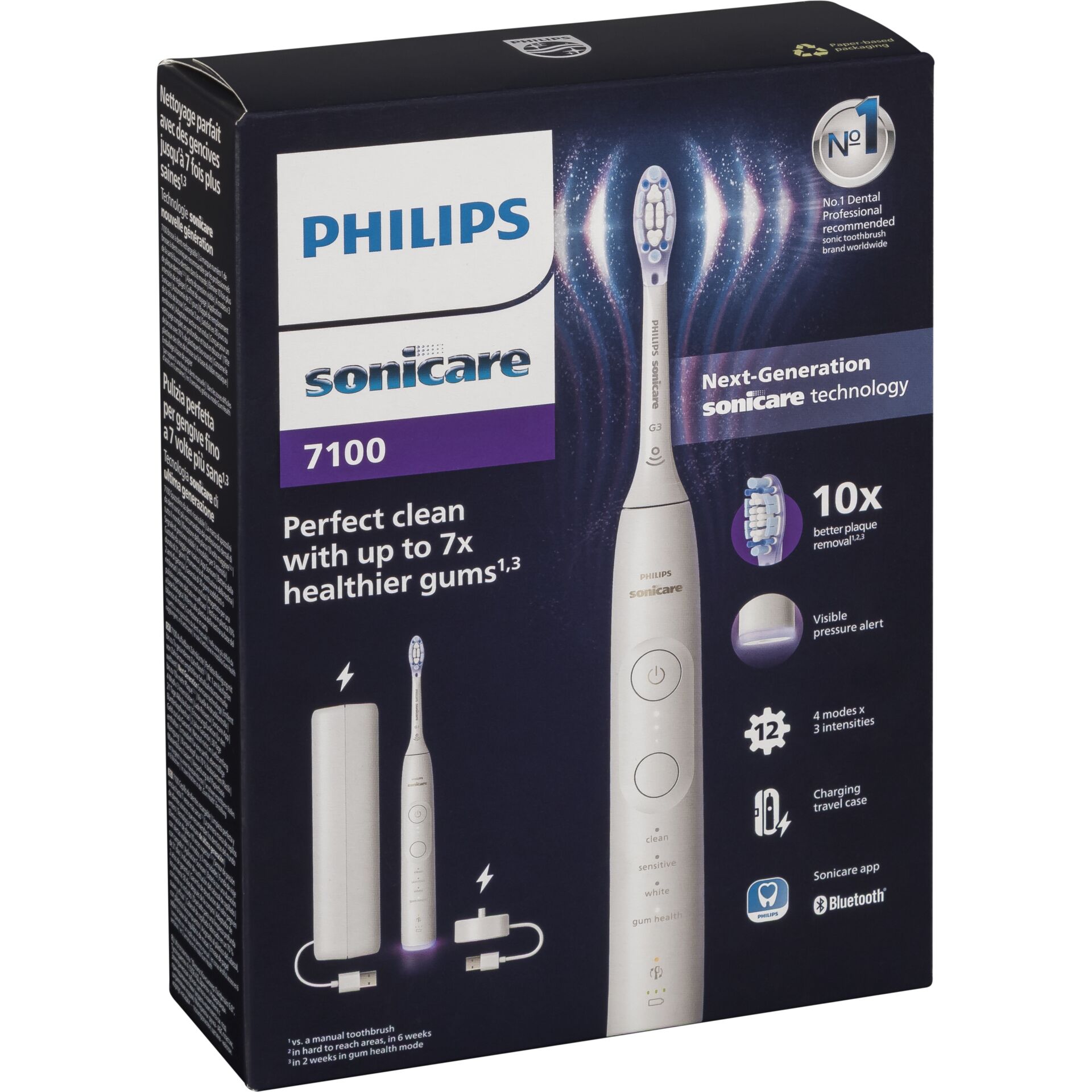 Zahnbürsten-Set, Elektrische Zahnbürste, Sonicare, 7100, Aufladegerät