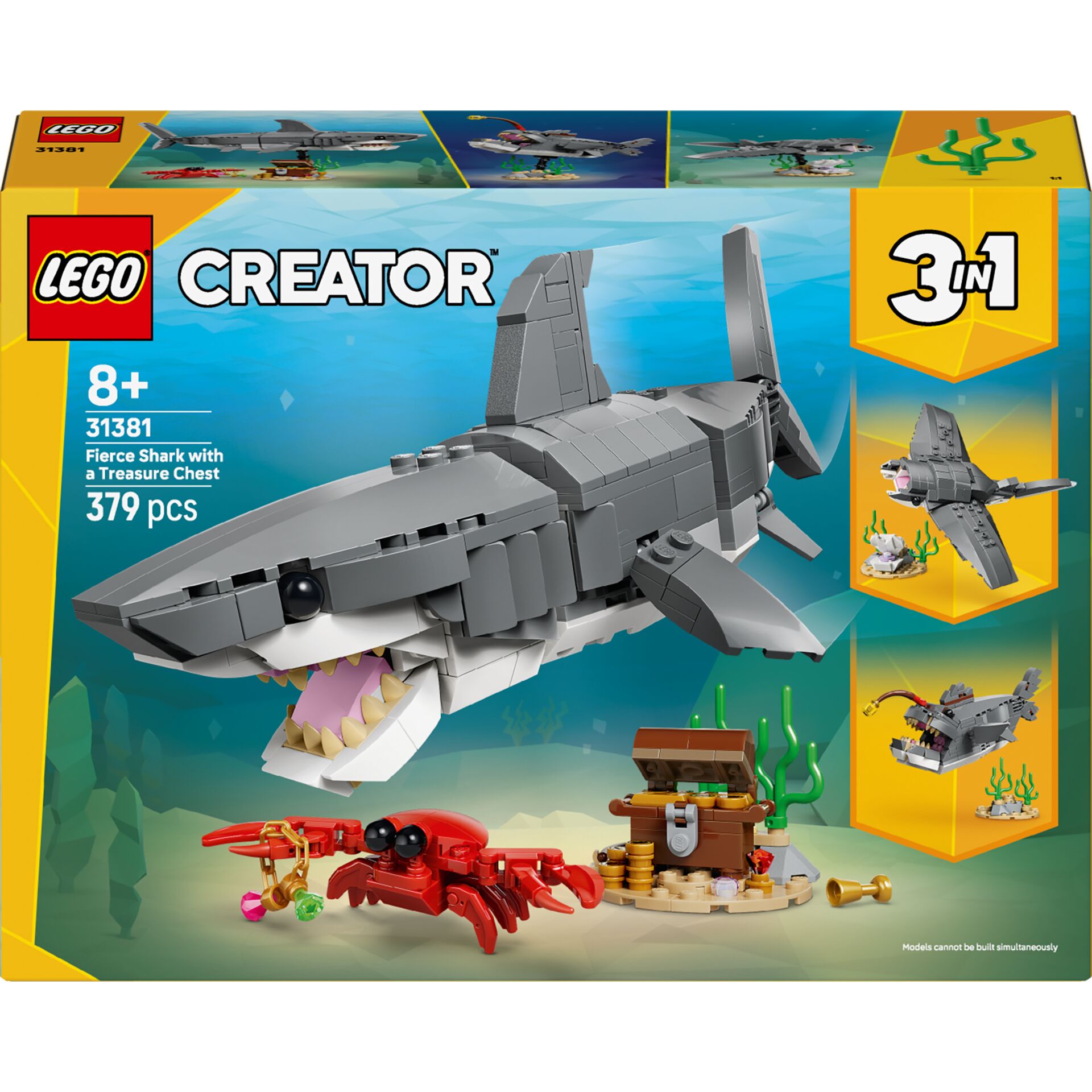 lego, hai, unterwasser, 3in1, bausteine