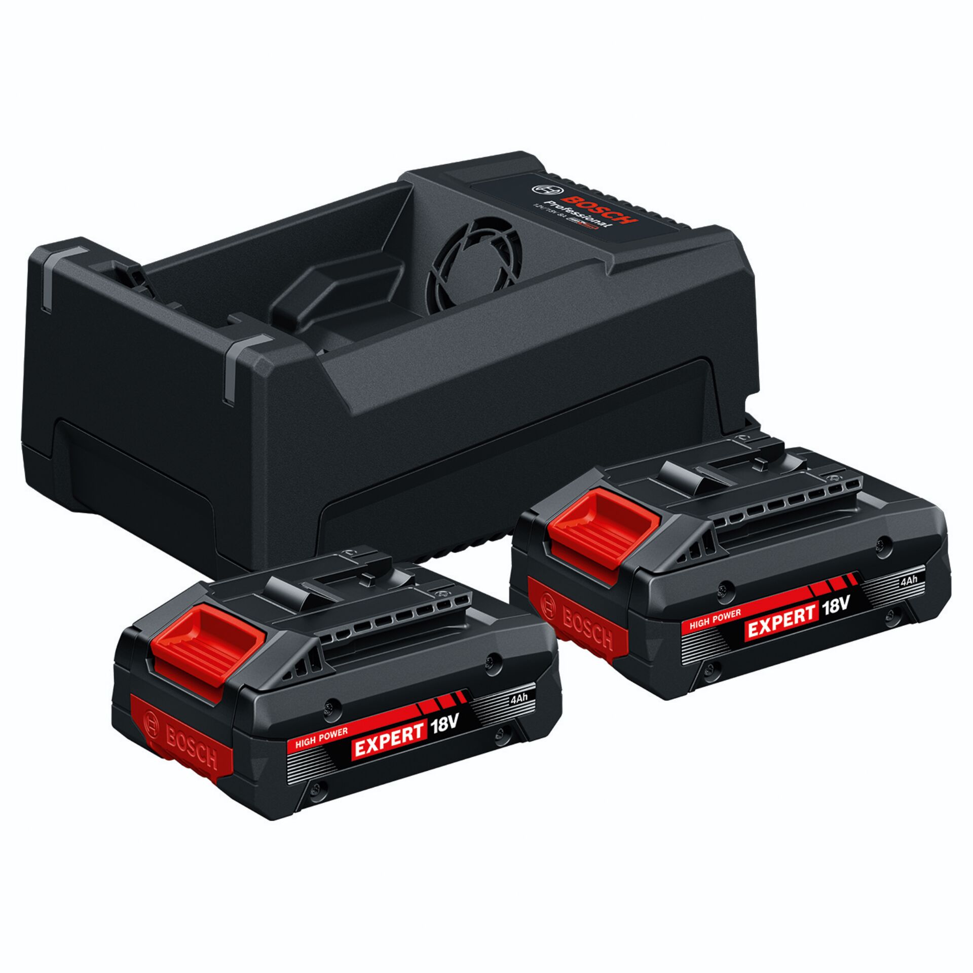 Akku-Batterie, 18V, Expert, 2x4Ah, Bosch-Ladegerät