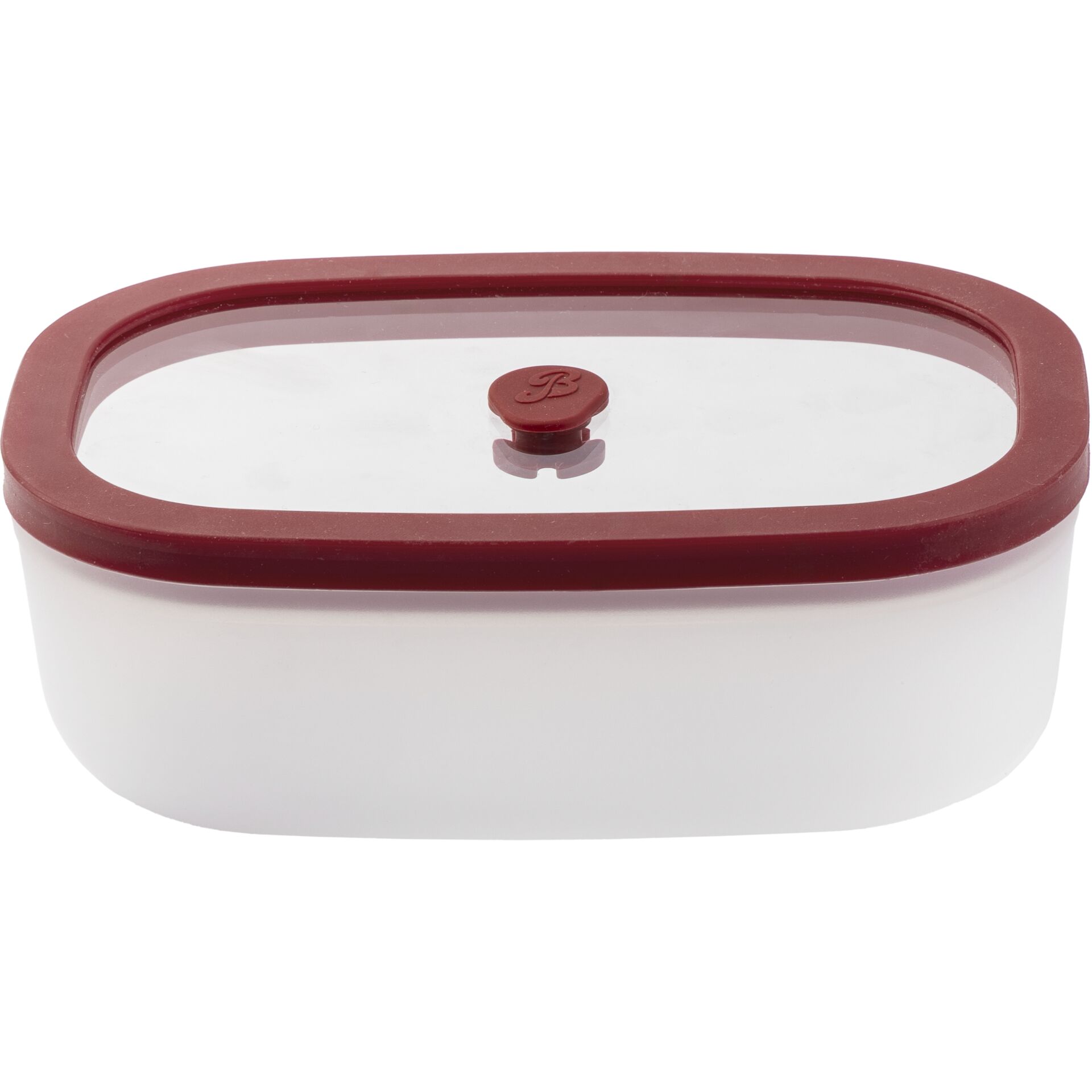 Aufbewahrungsbox, Glasdeckel, Rot, weiß, Küchenbehälter