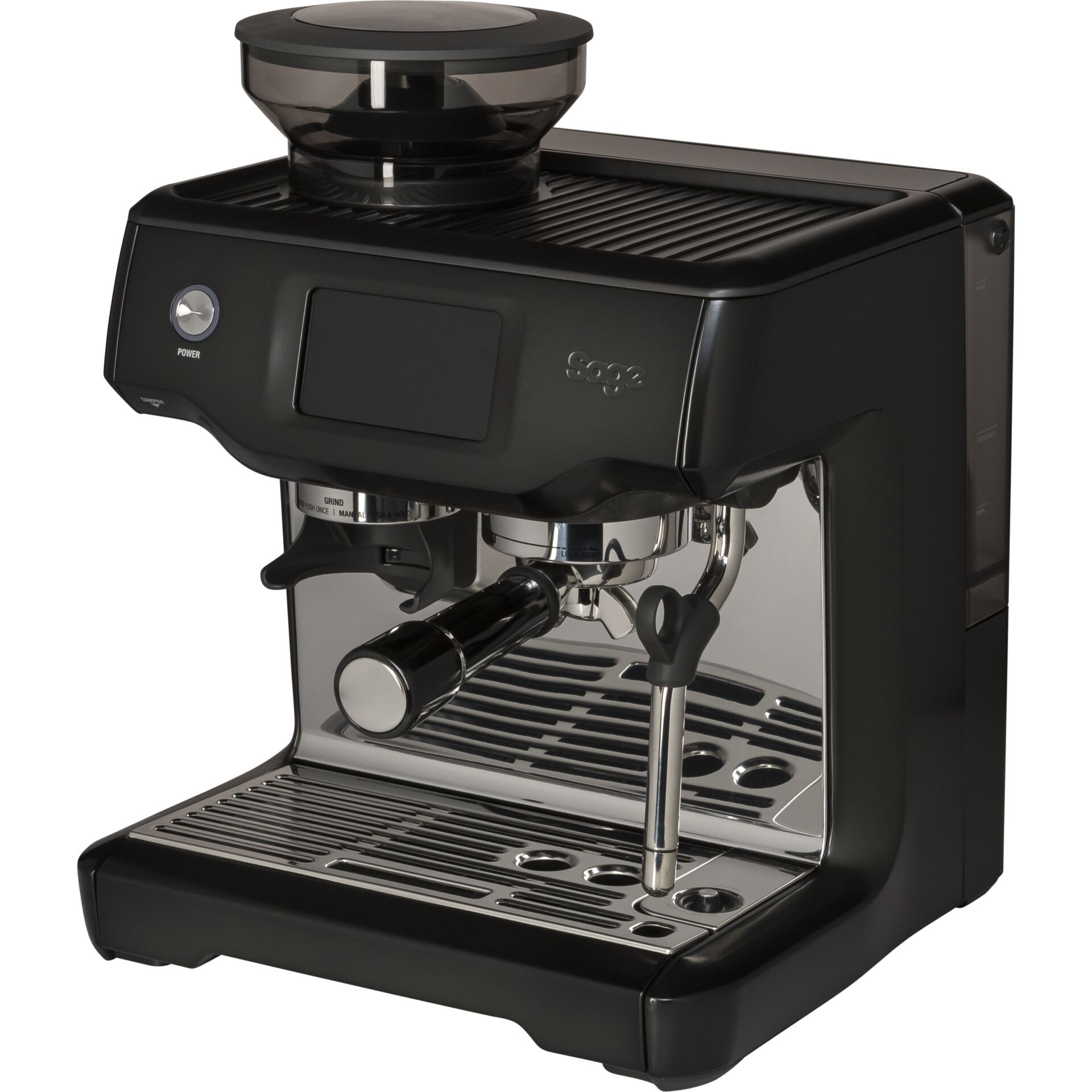 Espresso-Maschine, Schwarz, Portafilter, Metall, Espresso-Tankanzeige