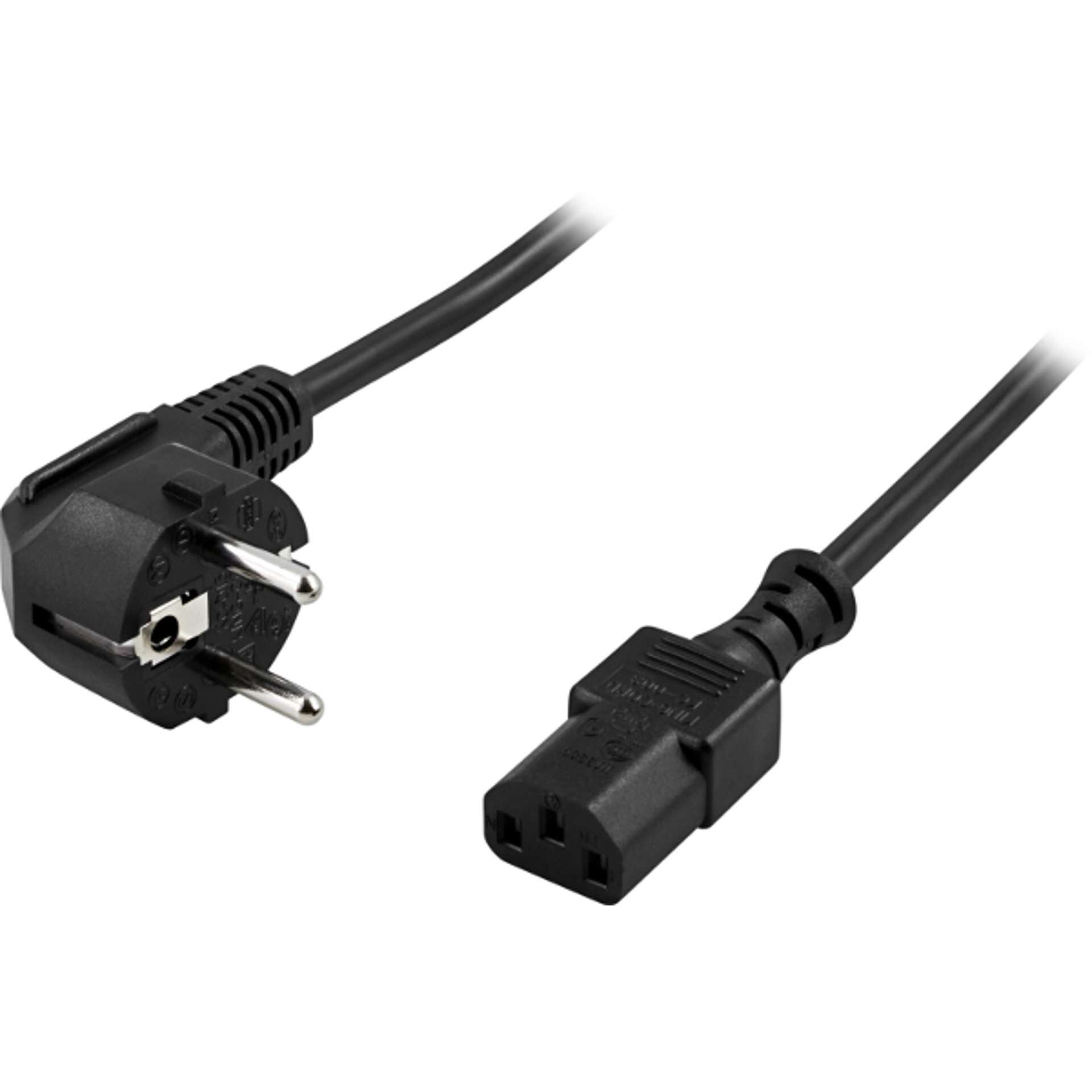 Stecker, Verlängerung, Drei-polig, Schwarz, Kabelanschluss