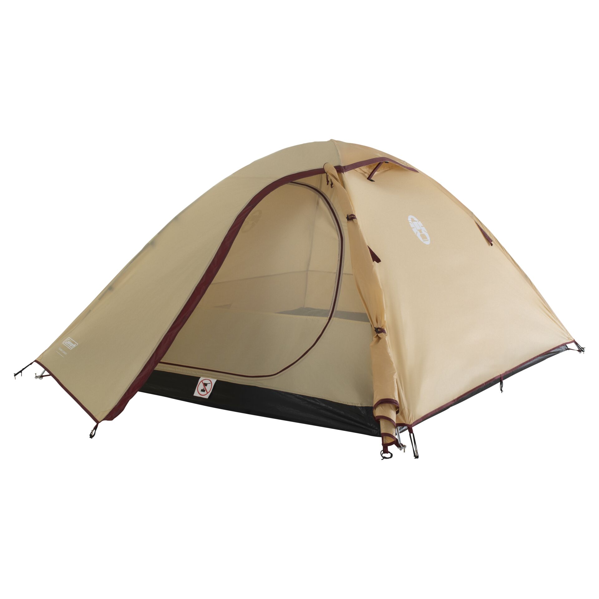 Zelt, Campingzelt, Beige, Tunnelzelt, Reißverschluss