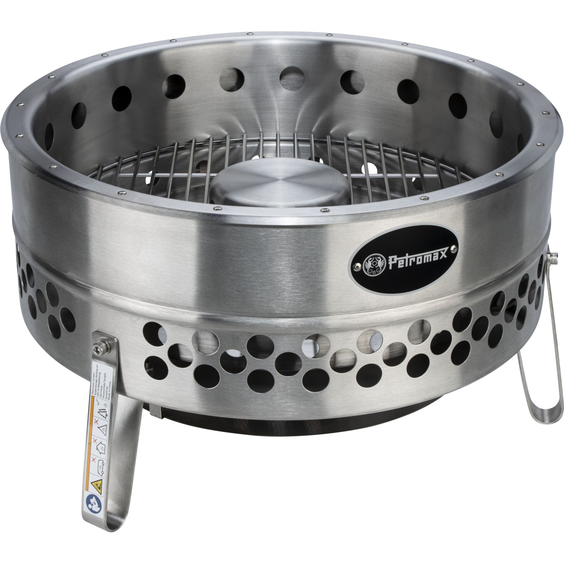 Grill, Rundgrill, Tragbarer Grill, Edelstahl, Lochblech