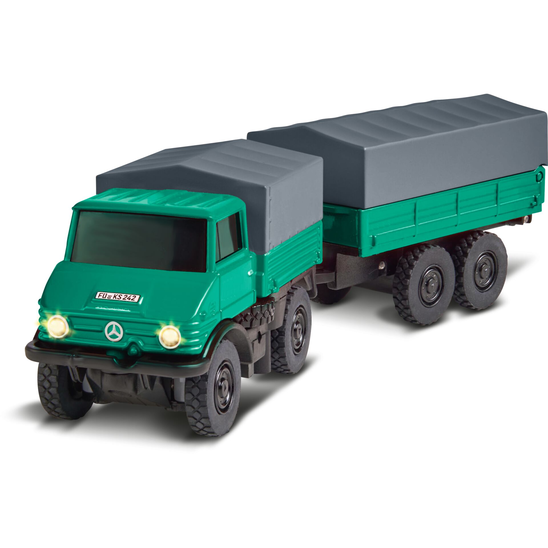 Lastwagen, Transporter, Modellauto, grün, Ladegut-Transport