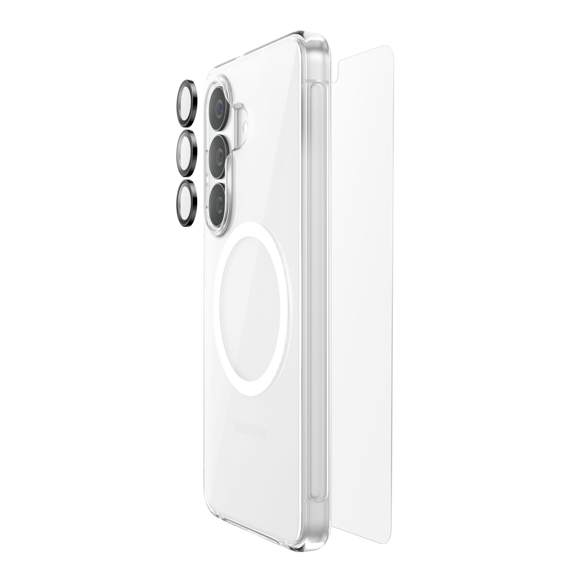 smartphone case, klarer fall, kamera ring, quad kamera, transparenter bumper