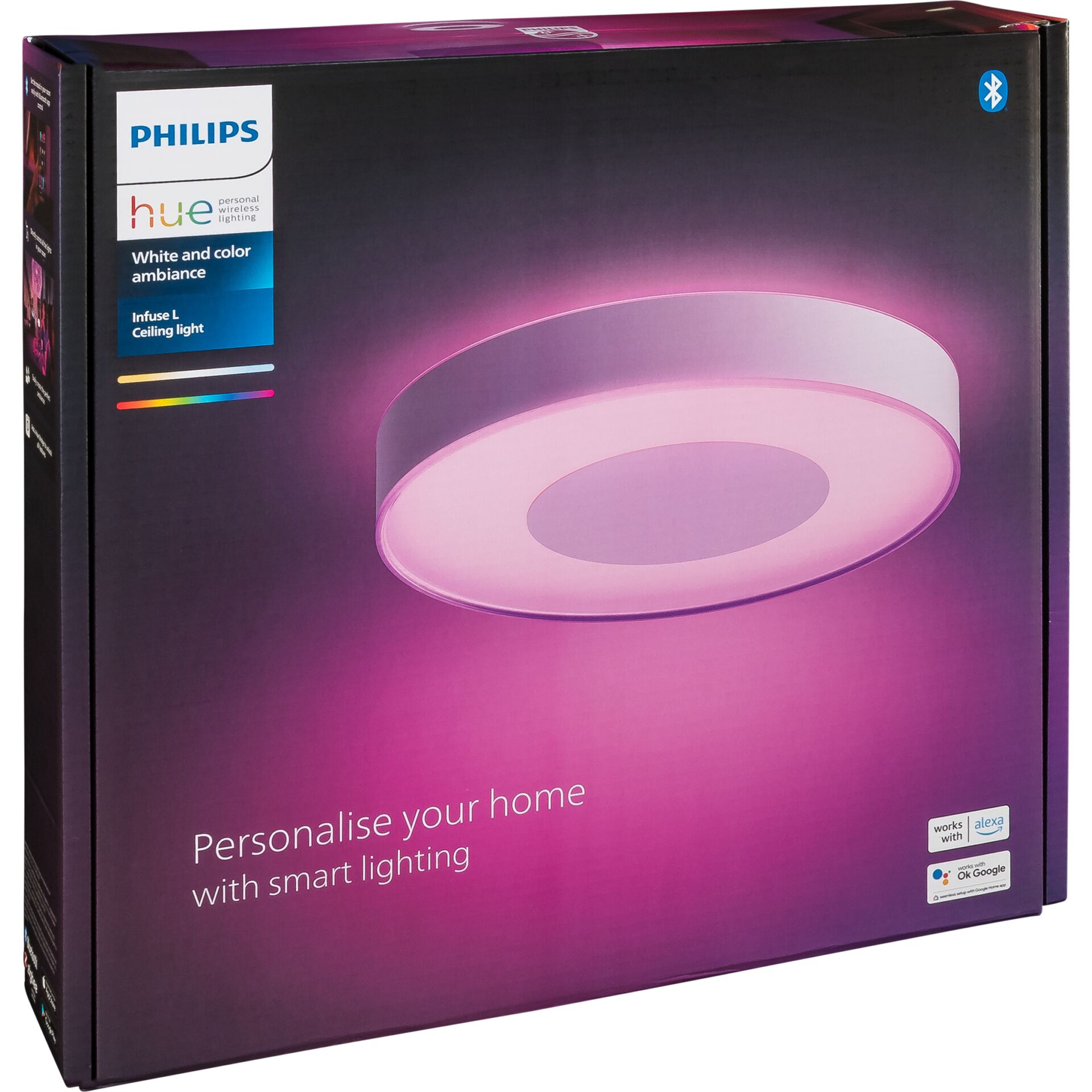 Deckenleuchte, LED, RGB, lila Licht, Philips Hue