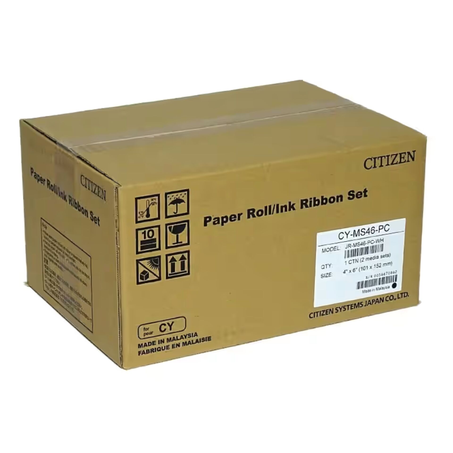 box, Papierrolle, Tintenband, Satz, Citize n, papier, box, verpackung, tintenband-kit, Citizen (Box)