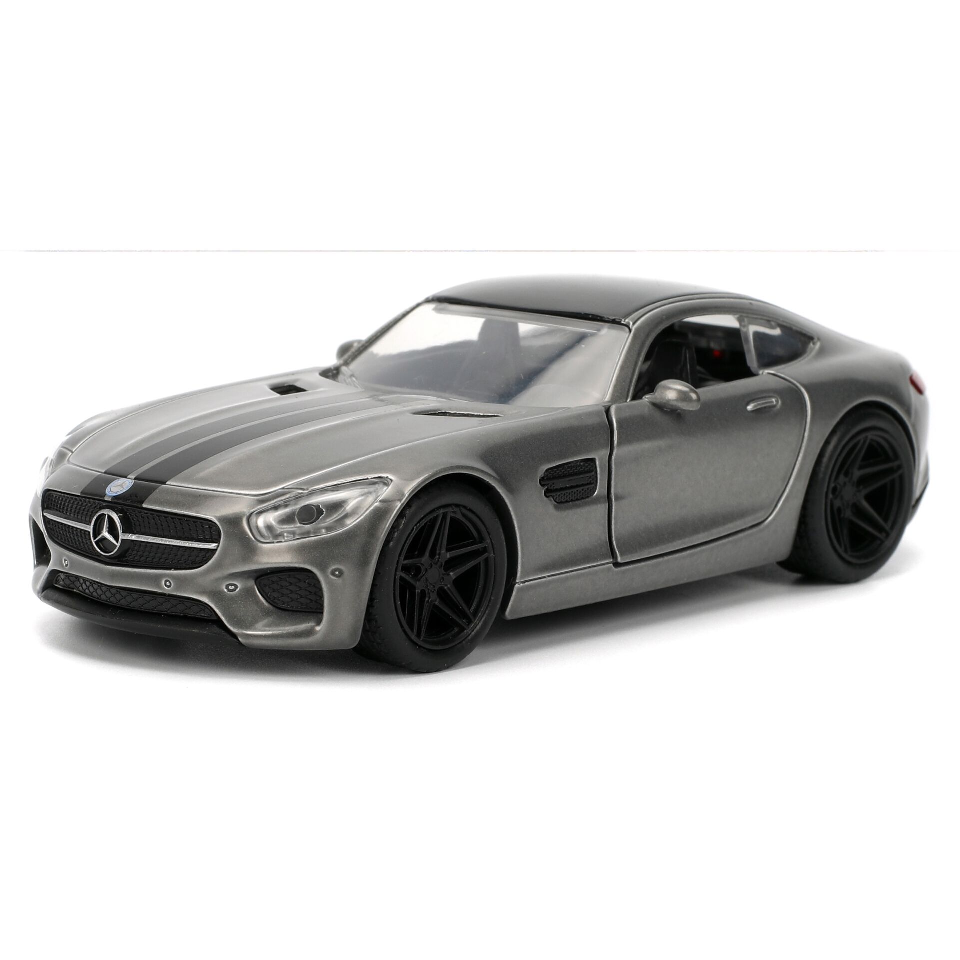 Modellauto, Mercedes, Sportwagen, Silber, Gitterfront