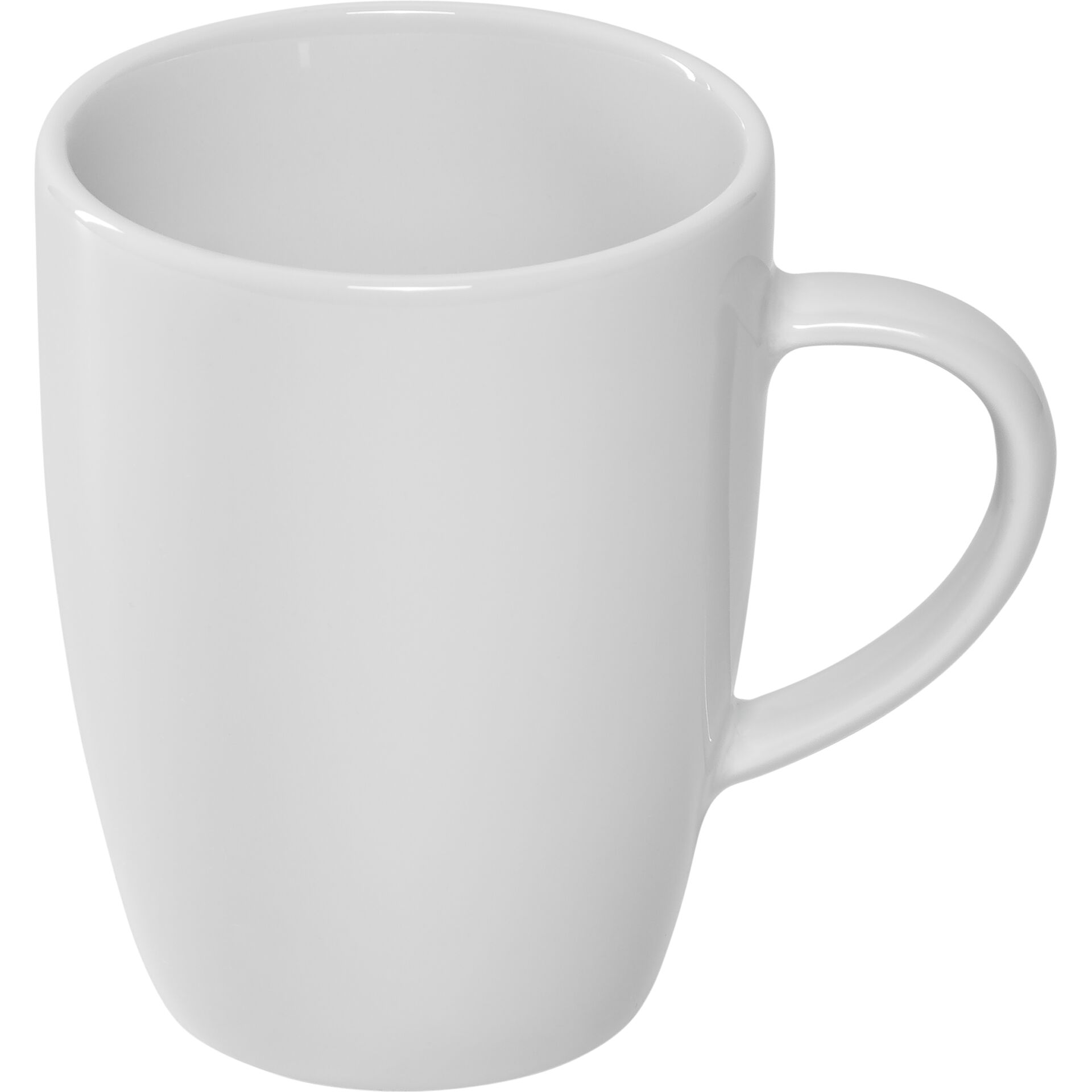 Tasse, Becher, Keramik, weiß, Haken-Griff