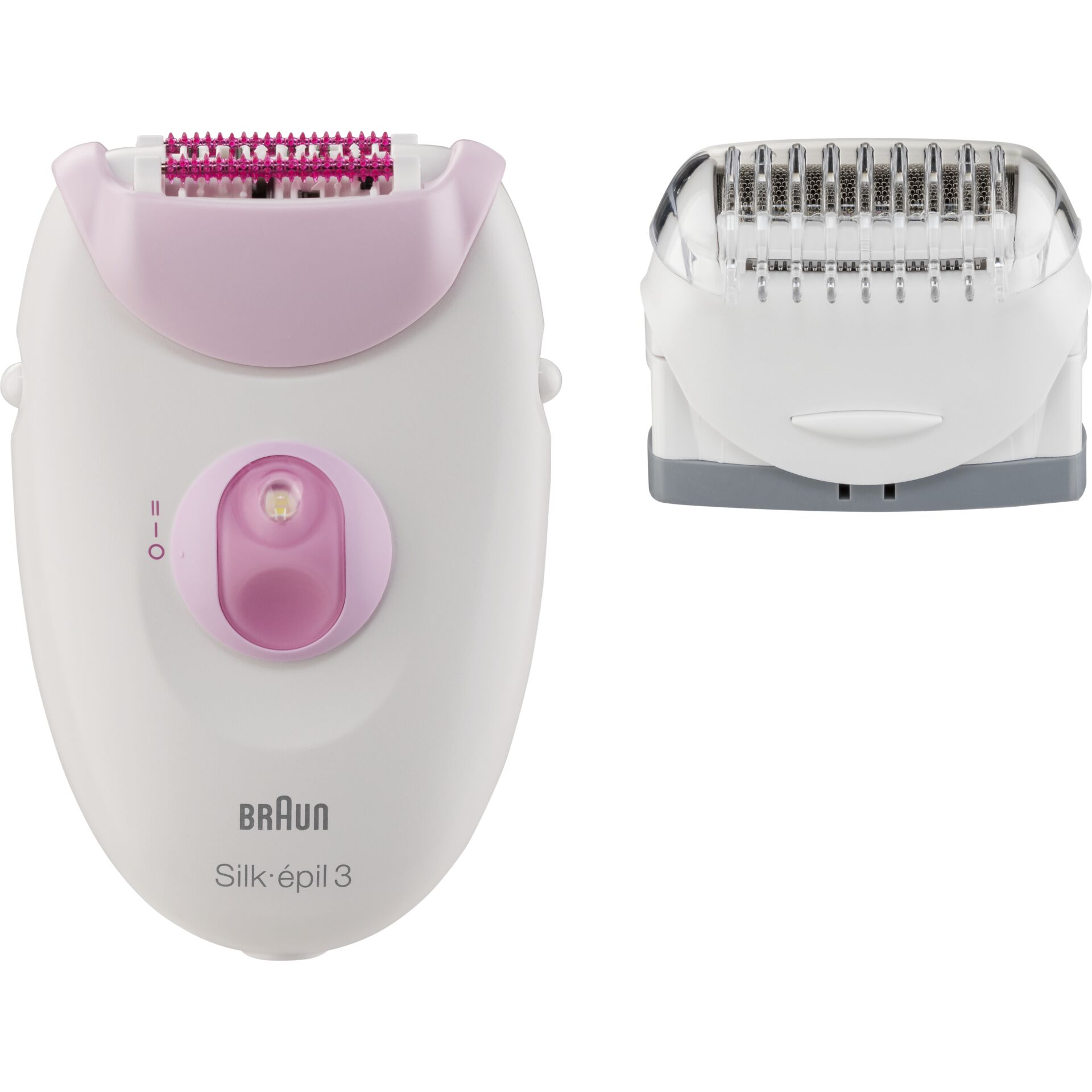 Elektrischer Epilierer, Haare entfernen, Aufsätze, Scherkopf, Pink/Weiß