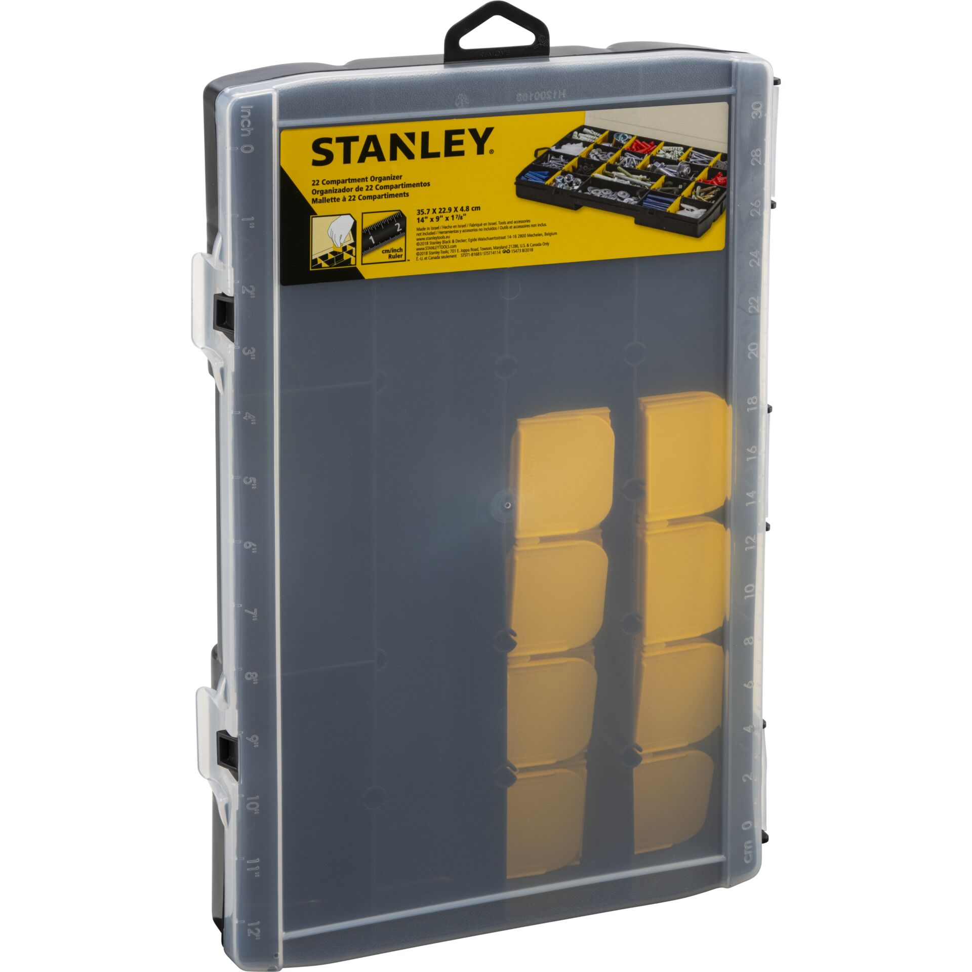 Solarmodul, tragbarer Koffer, Messskala, gelbe Markierungen, Gittermuster, werkzeugkasten, organizer, koffer, schraubenkoffer, faltbox