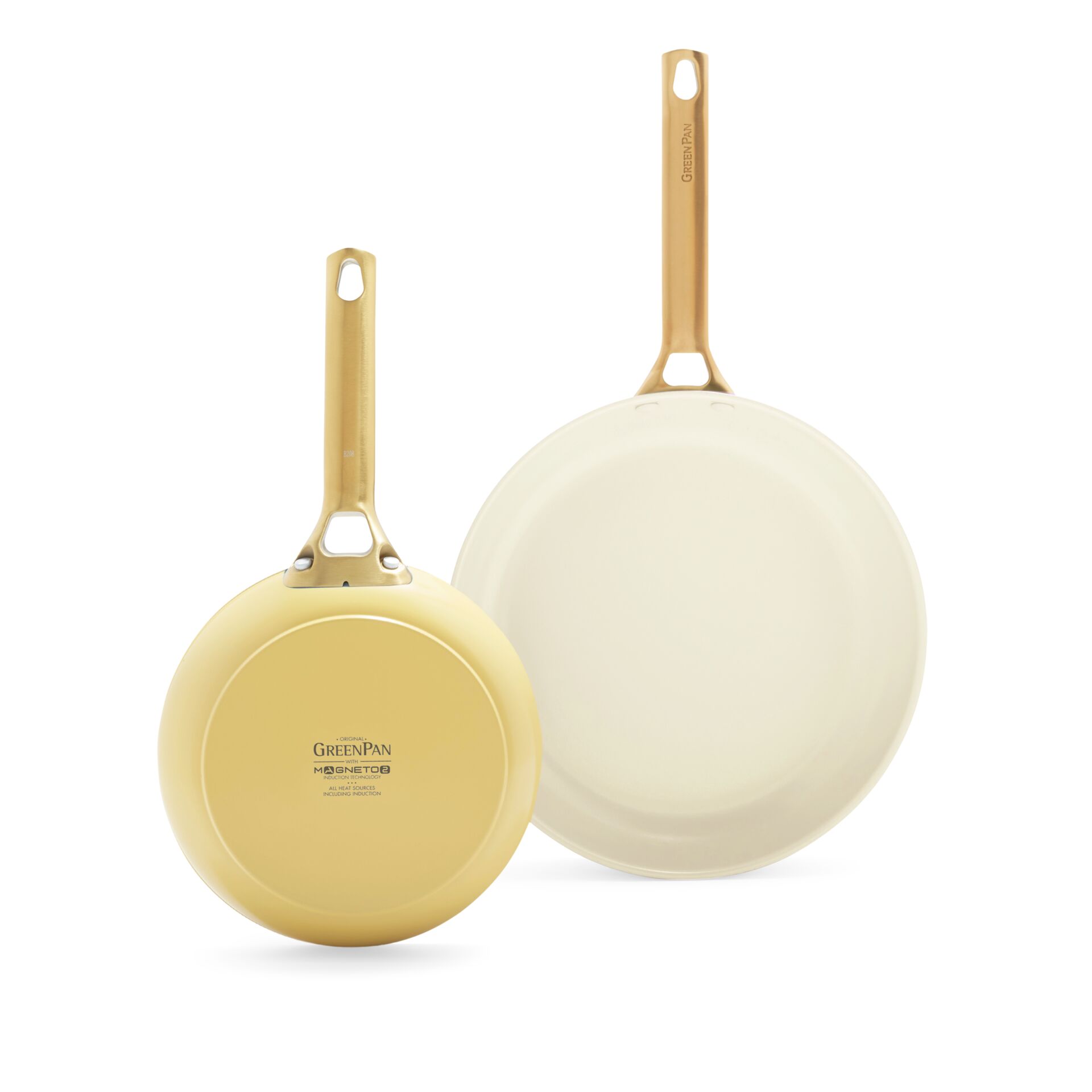 Pfannen, Pfannen-Set, Gleichbleibende Oberfläche, Goldfarben, Antihaft