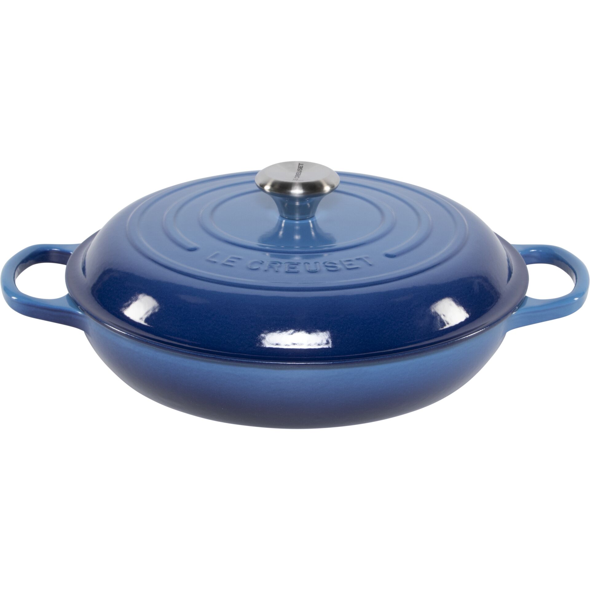 Gusseisenpfanne, Backpfanne, Blau, Größe, Deckelpfanne