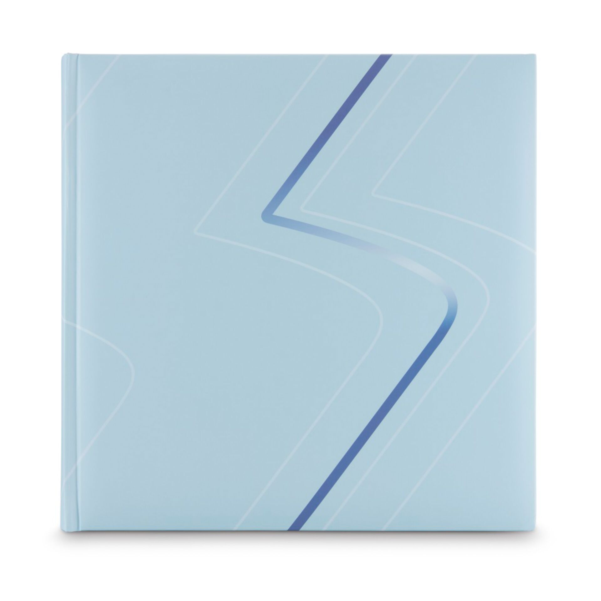 Notizbuch, Hardcover, Blau, Geometrisch, Linien