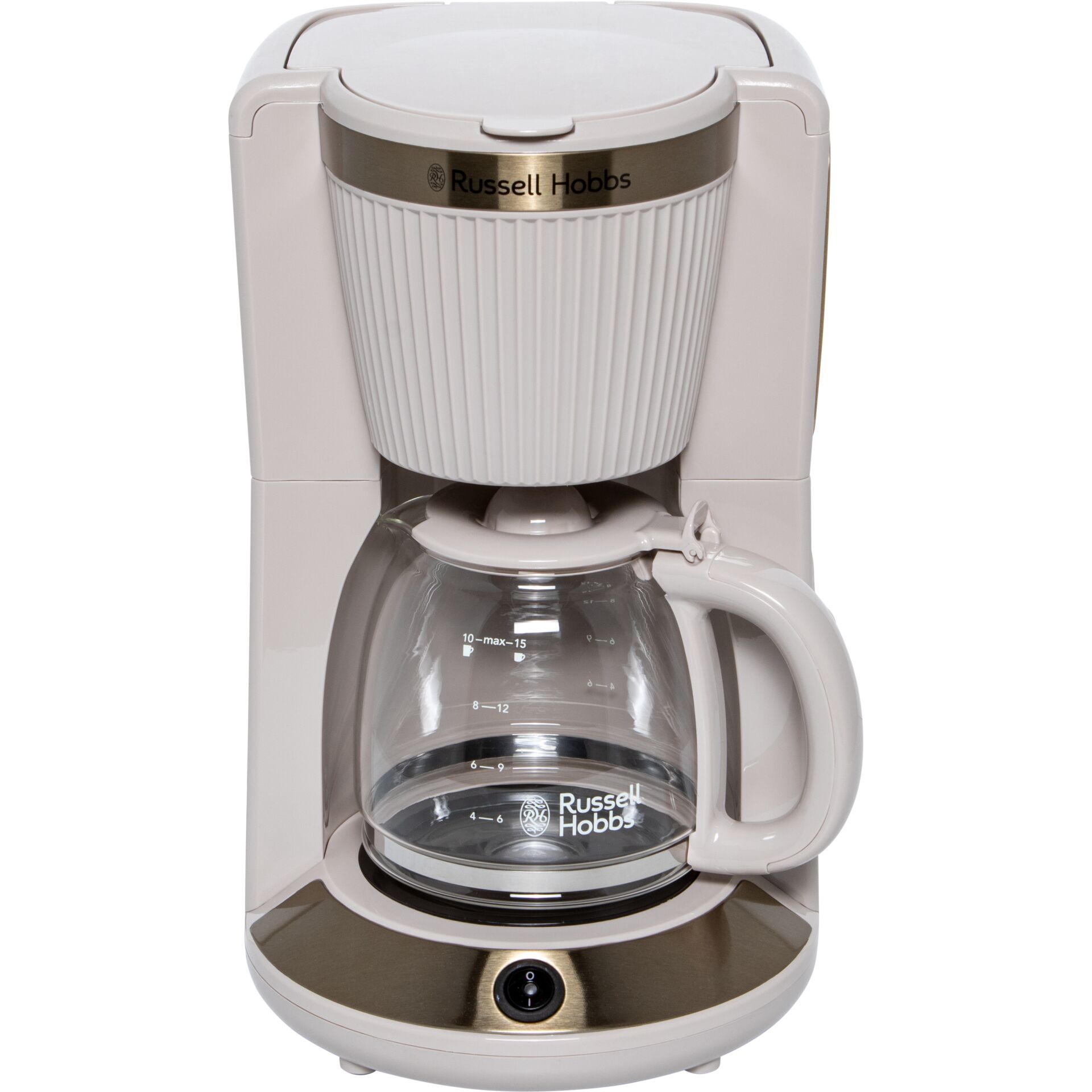 Kaffeemaschine, Filterkaffee, Weiß/Beige, Glastransferkanne, Nocturne design
