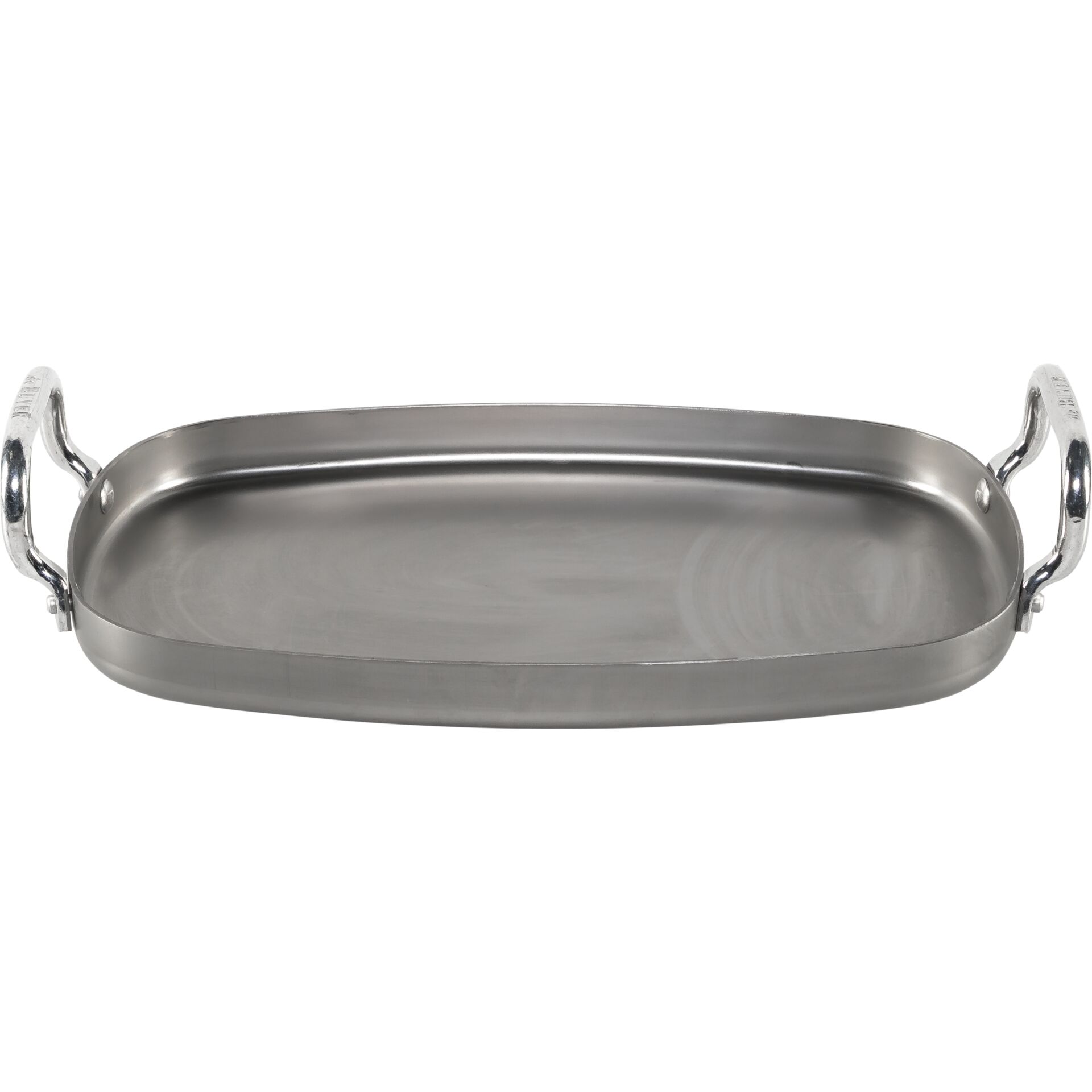 Bräter, Stielgriffe, Edelstahl, oval, antihaft?