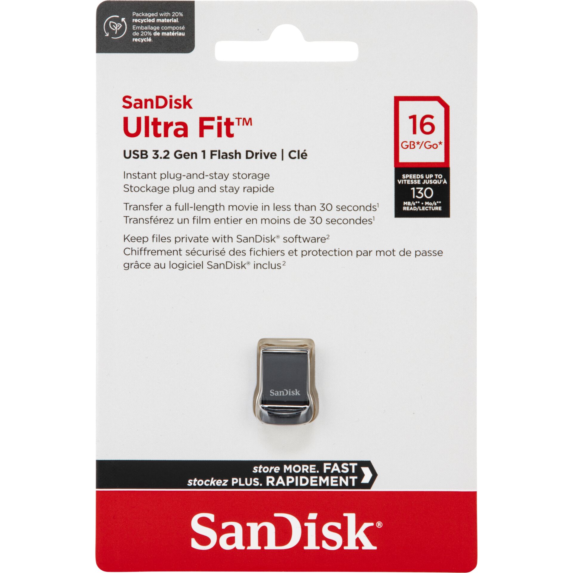 USB-Laufwerk, Flash-Laufwerk, SanDisk Ultra Fit, 16GB, USB 3.2 Gen 1, USB-Stick, USB-Speicher, SanDisk Ultra Fit, 16 GB, USB 3.2 Gen 1