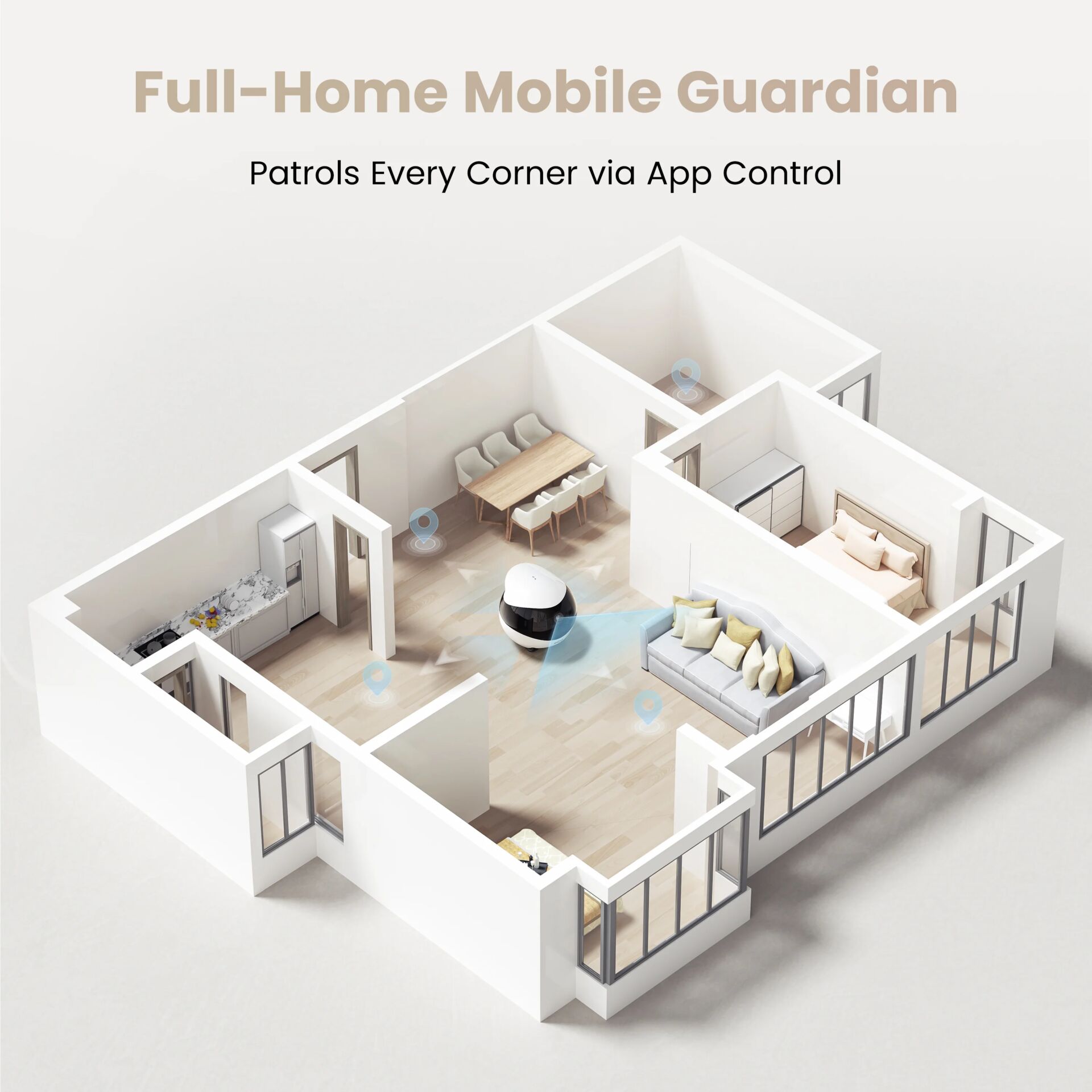 smart, home, security, robot, camera