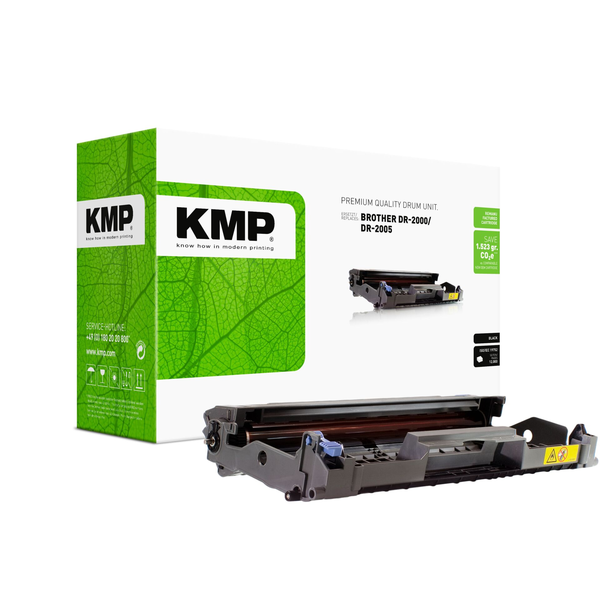 Werbung, Computer-Ausrüstung, Computerausrüstung, Plakat, Adapter, Tonerpatrone, Drucker Zubehör, KMP, DR-2000/DR-2005, Schwarz