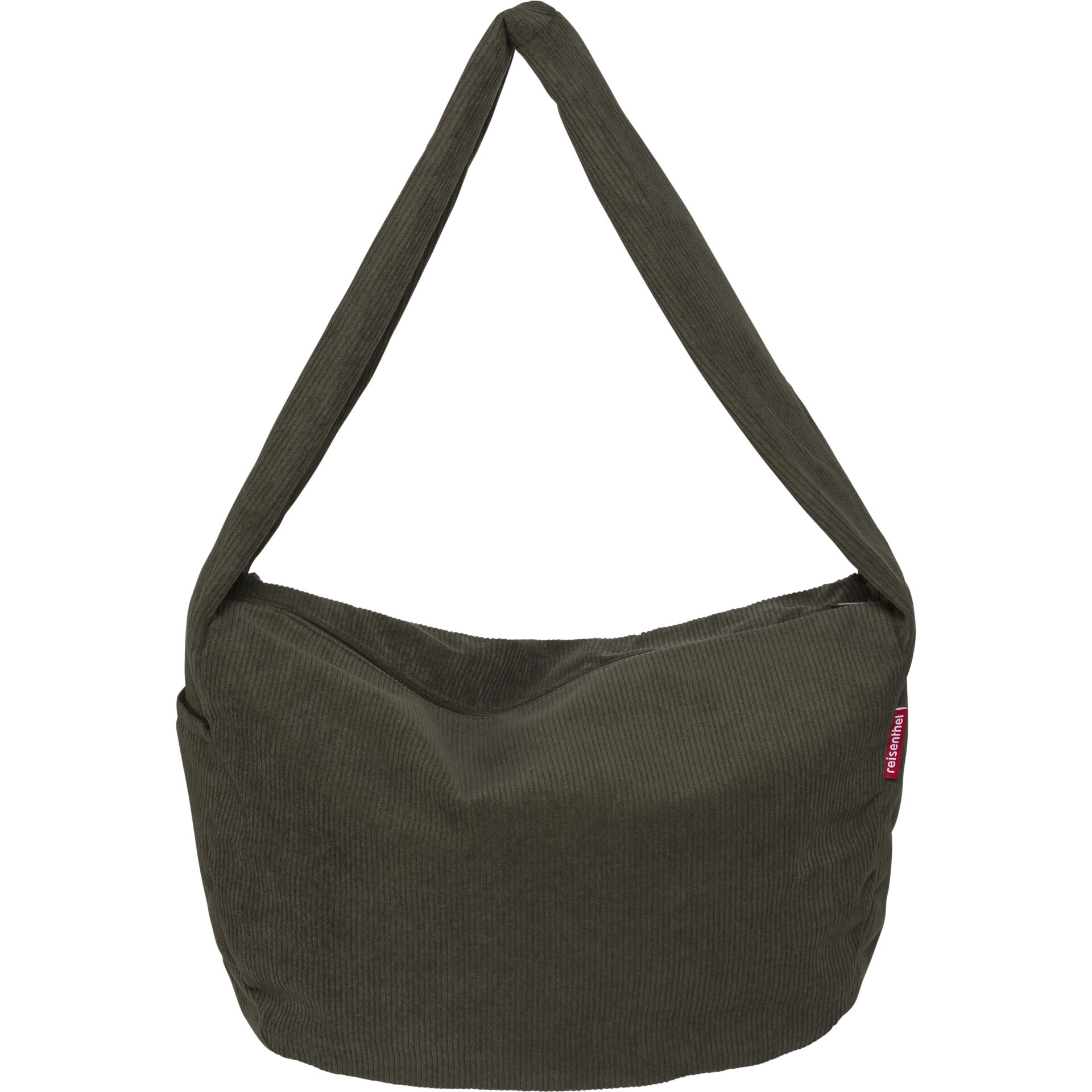 Tote, Tasche, Corduroy, Hobo-Tasche, Olivgrün