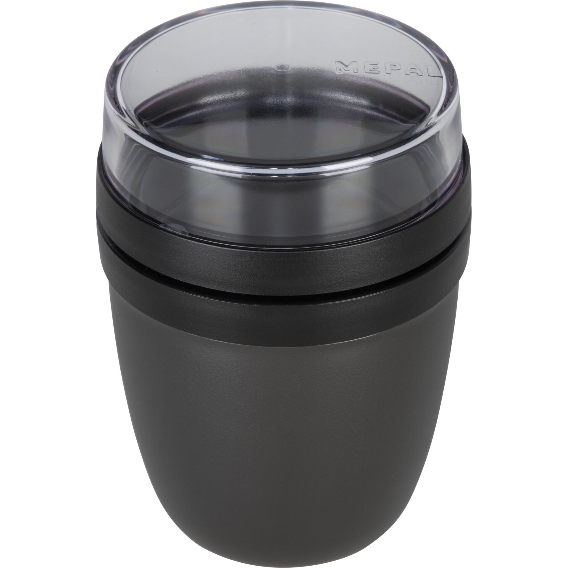 Reisebecher, Travel mug, Edelstahl, Durchsichtiger Deckel, Schwarz