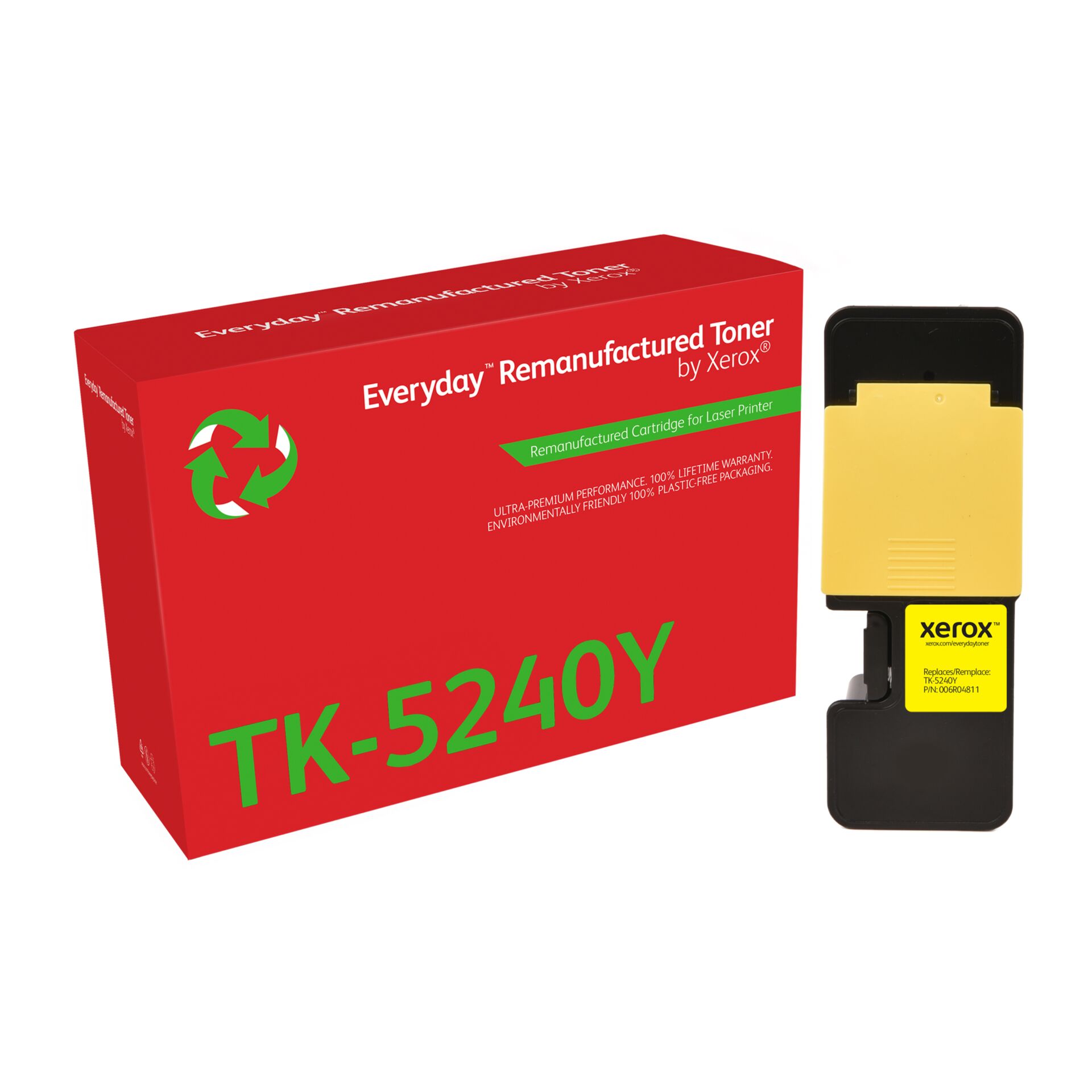 Toner, Remanufactured, TK-5240Y, Kassette, Laserdrucker