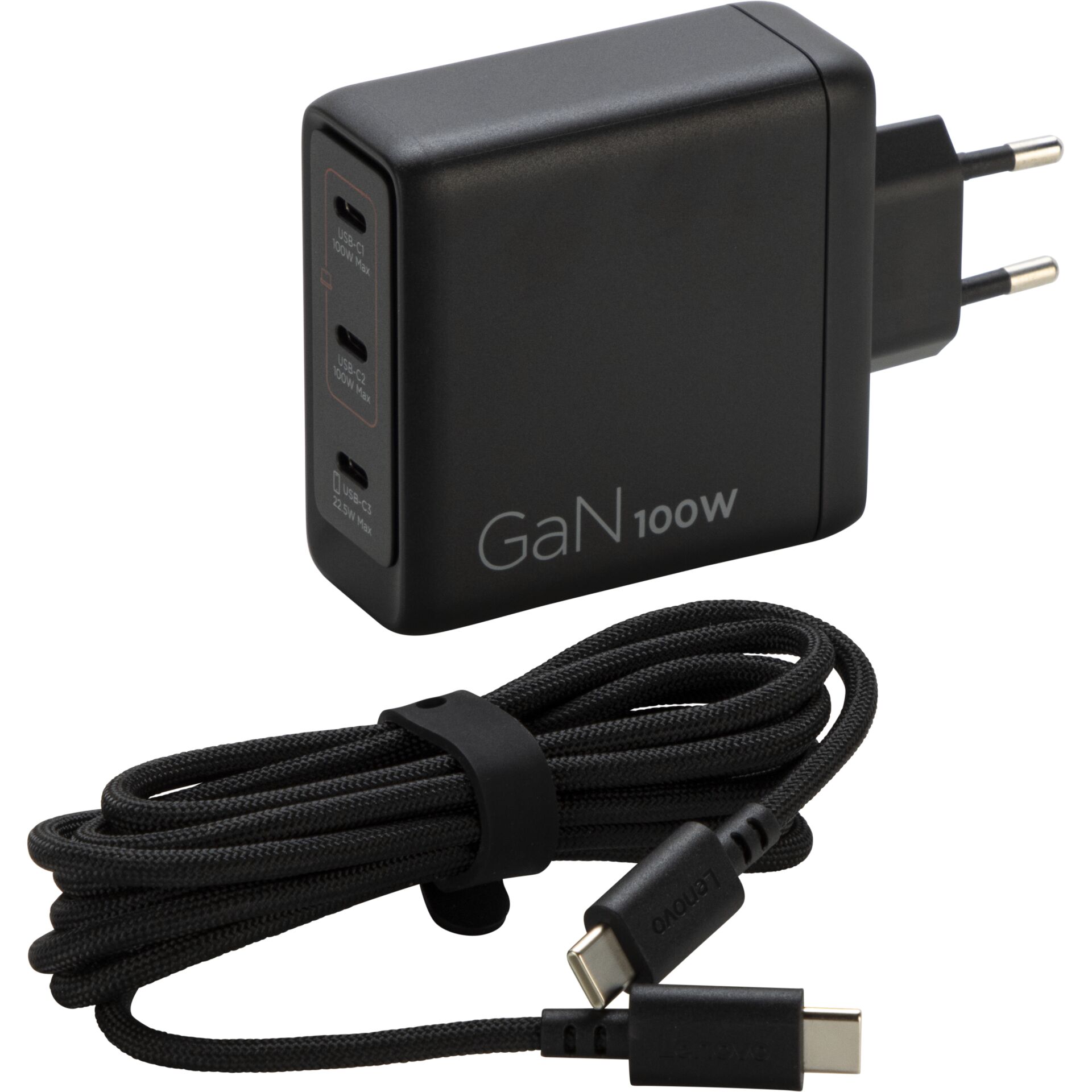 USB-C Ladegerät, Multipladegerät, GaN 100W, Wandstecker, USB-C3 22,5W, Ladegerät, USB-C, USB-C Ladegerät, GaN 100W, Ladekabel