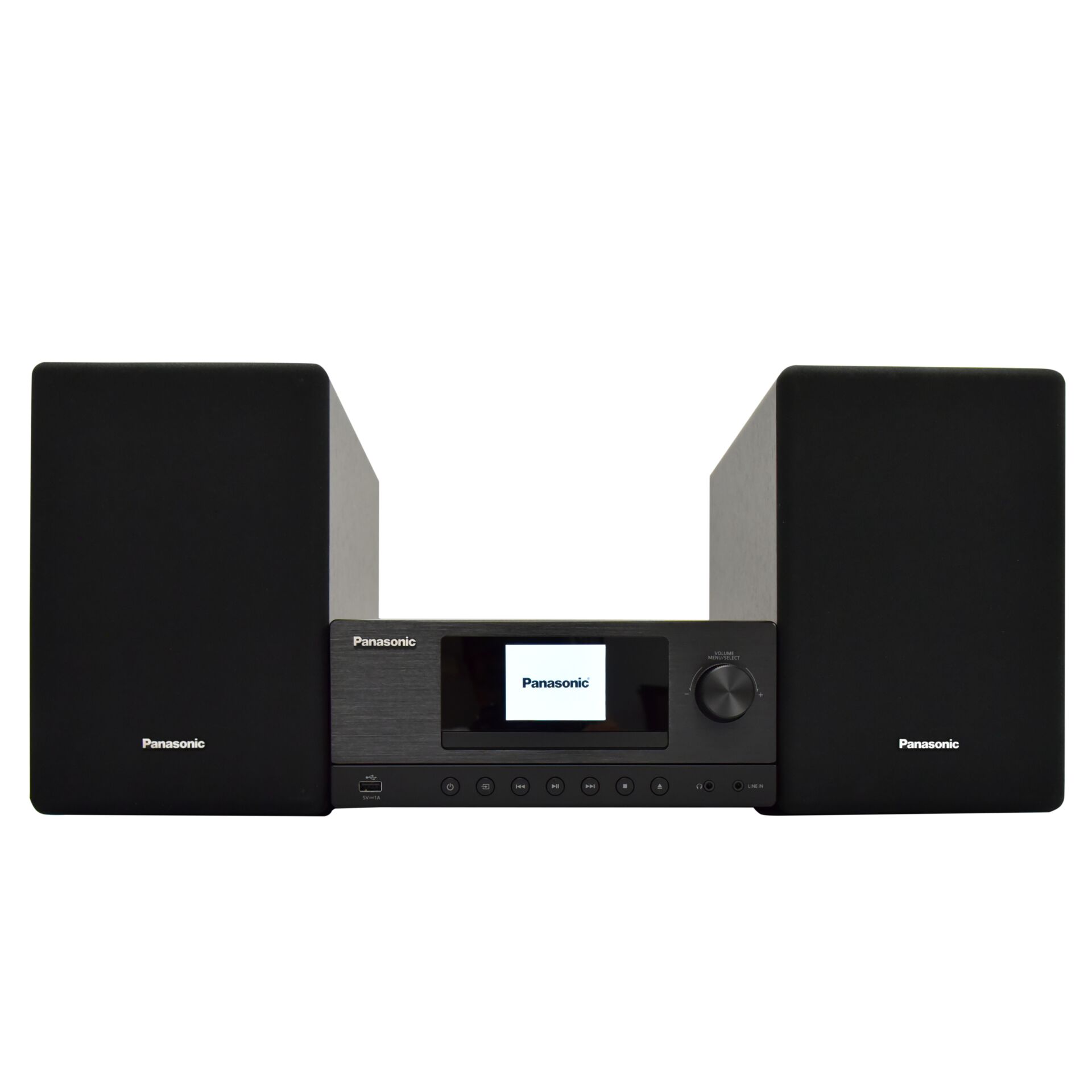 Stereoanlage, Regallautsprecher, 2.1 System, Panasonic, Schwarz