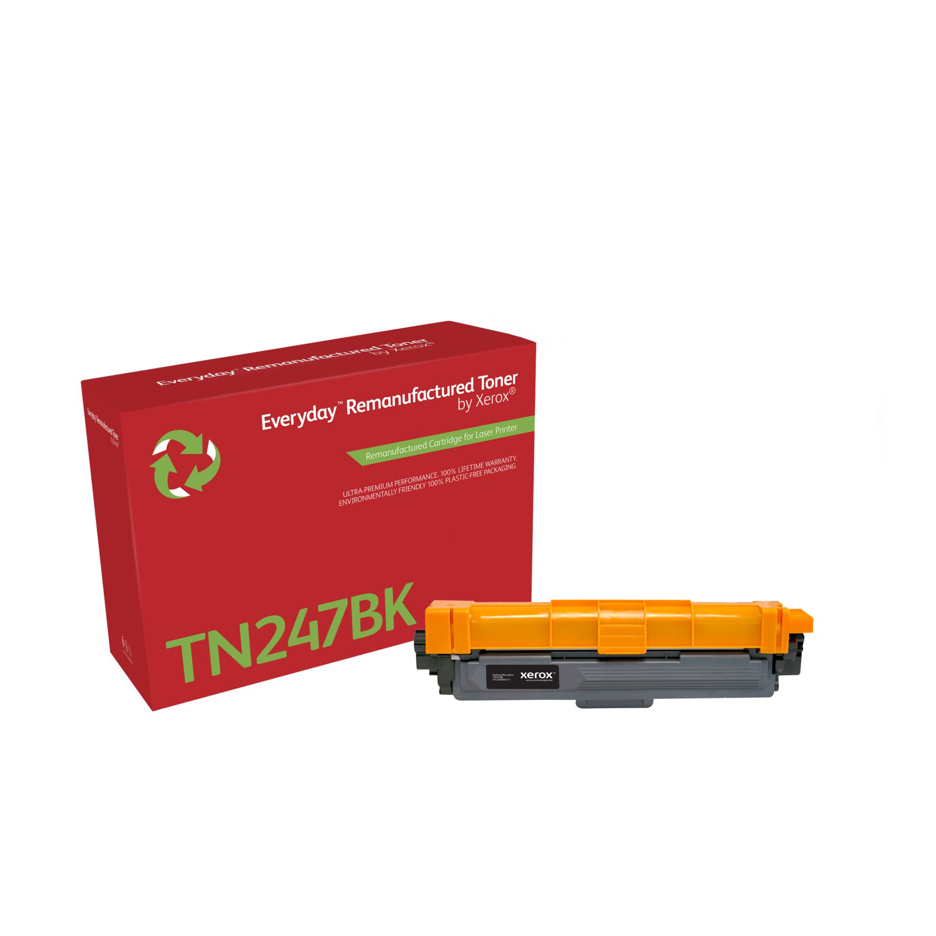 Tonerkassette, TN247BK, Laserdrucker, Re manufactured, Orangene Patrone