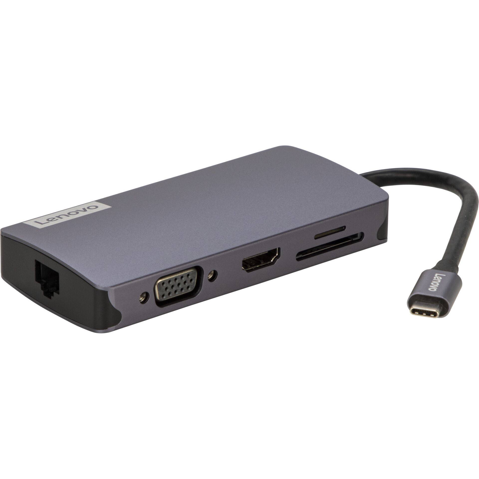 USB-C zu HDMI Adapter, VGA Anschluss, RJ-45 Ethernet, HDMI, USB-C Hub