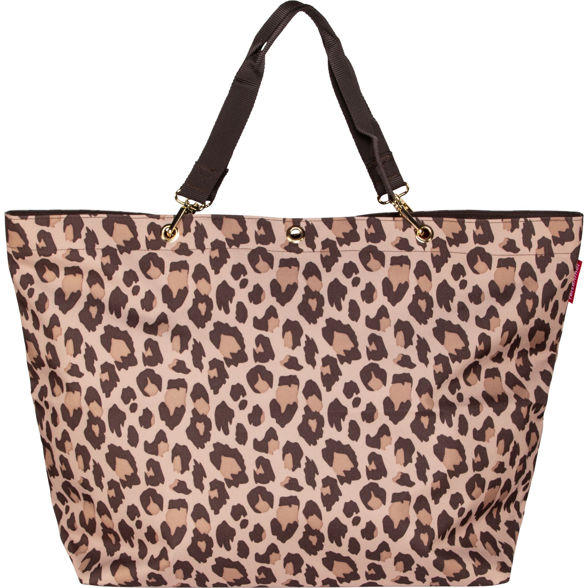 Tasche, Tote, Leoparden-Print, Canvas, Schultergurt