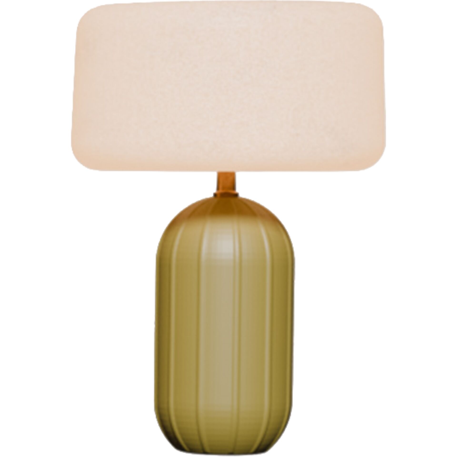 Tischlampe, Gold, Metall, Rundform, Schirm aus Stoff