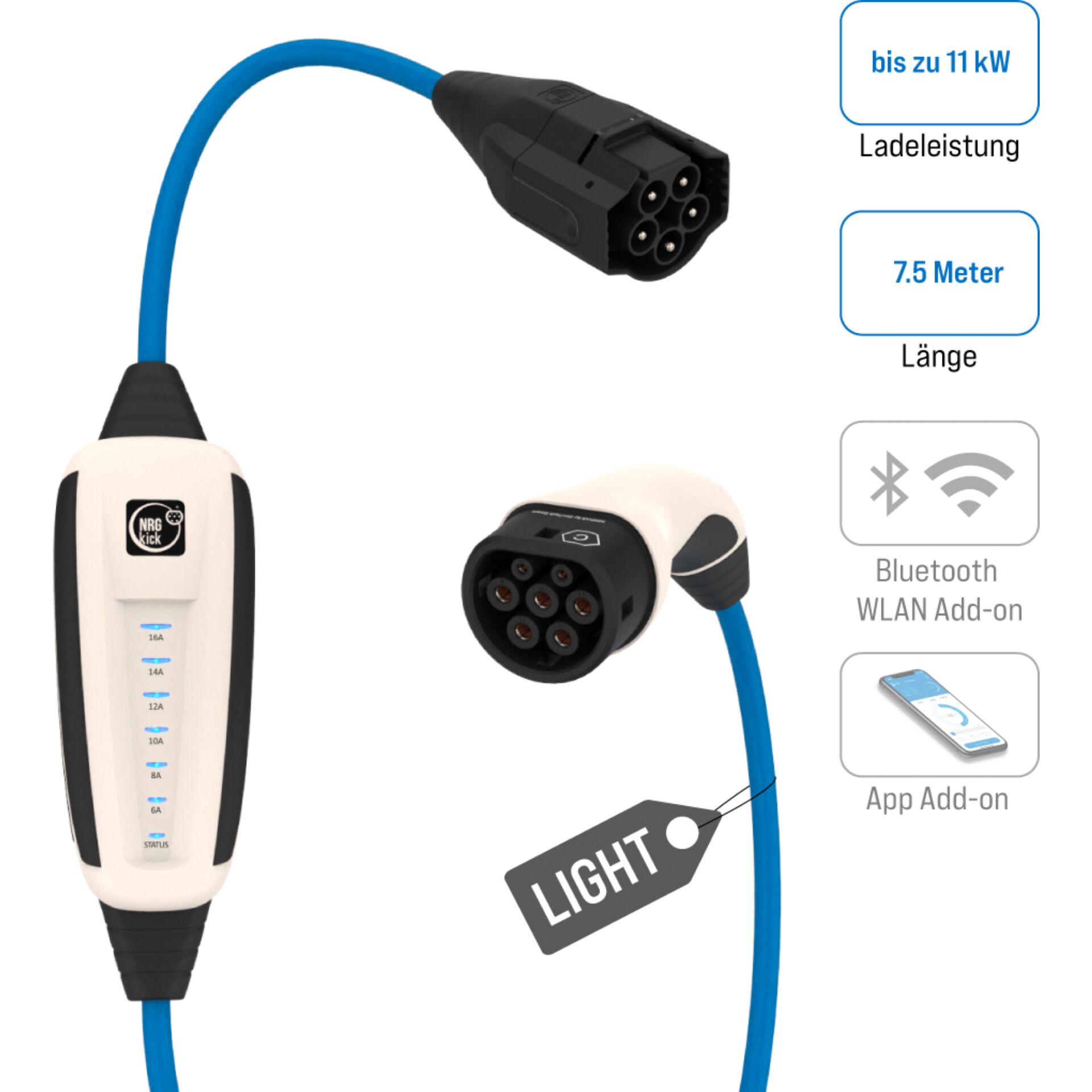 Adapter, Elektronik, Computer-Ausrüstung, Computerausrüstung, EP1 Stecker, 7,5 Meter Kabel, EV-Ladestation, Kupplung, Bluetooth Add-on